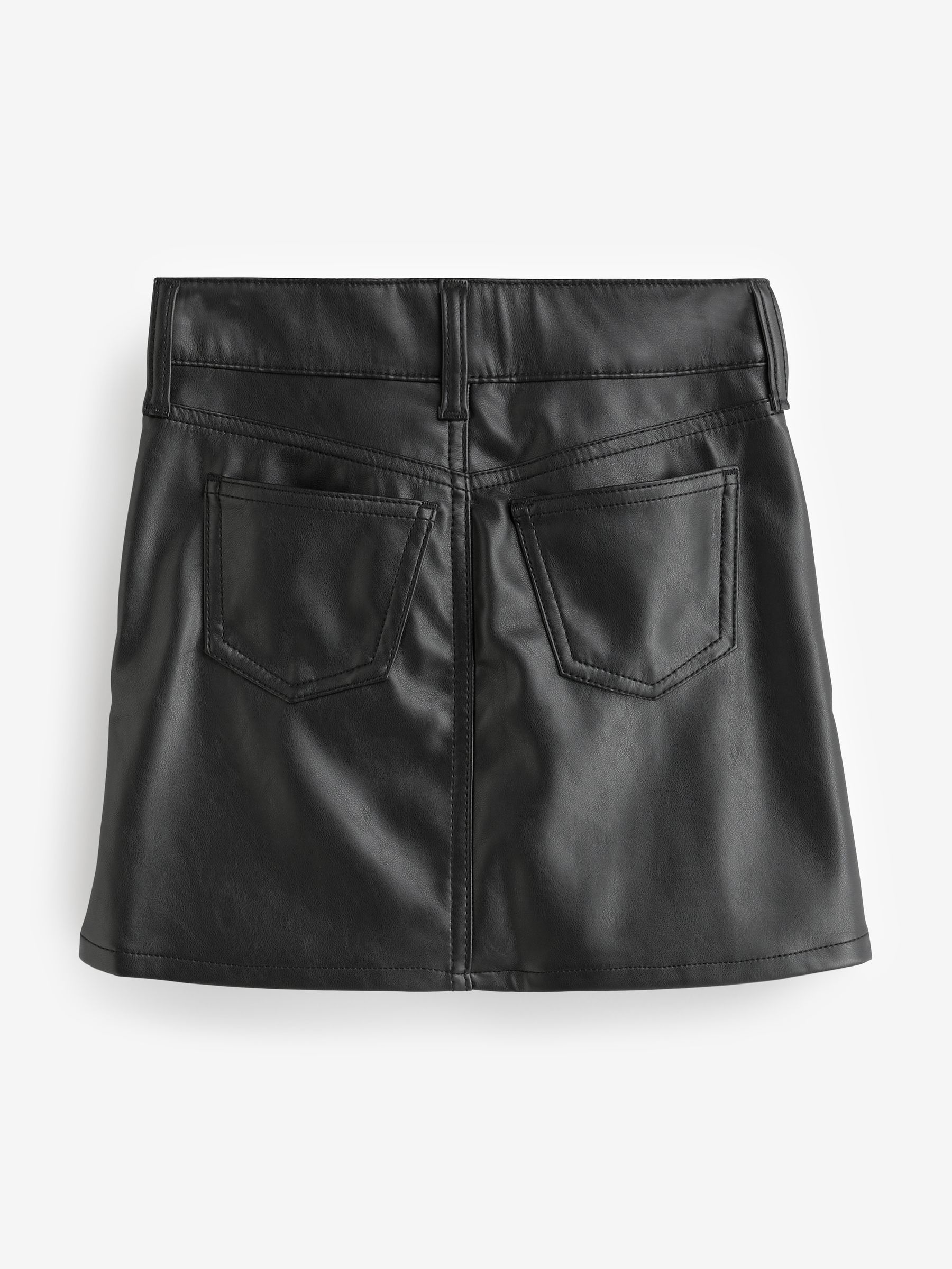 Black Faux Leather Mini Skirt (4-13yrs) - Image 2 of 4