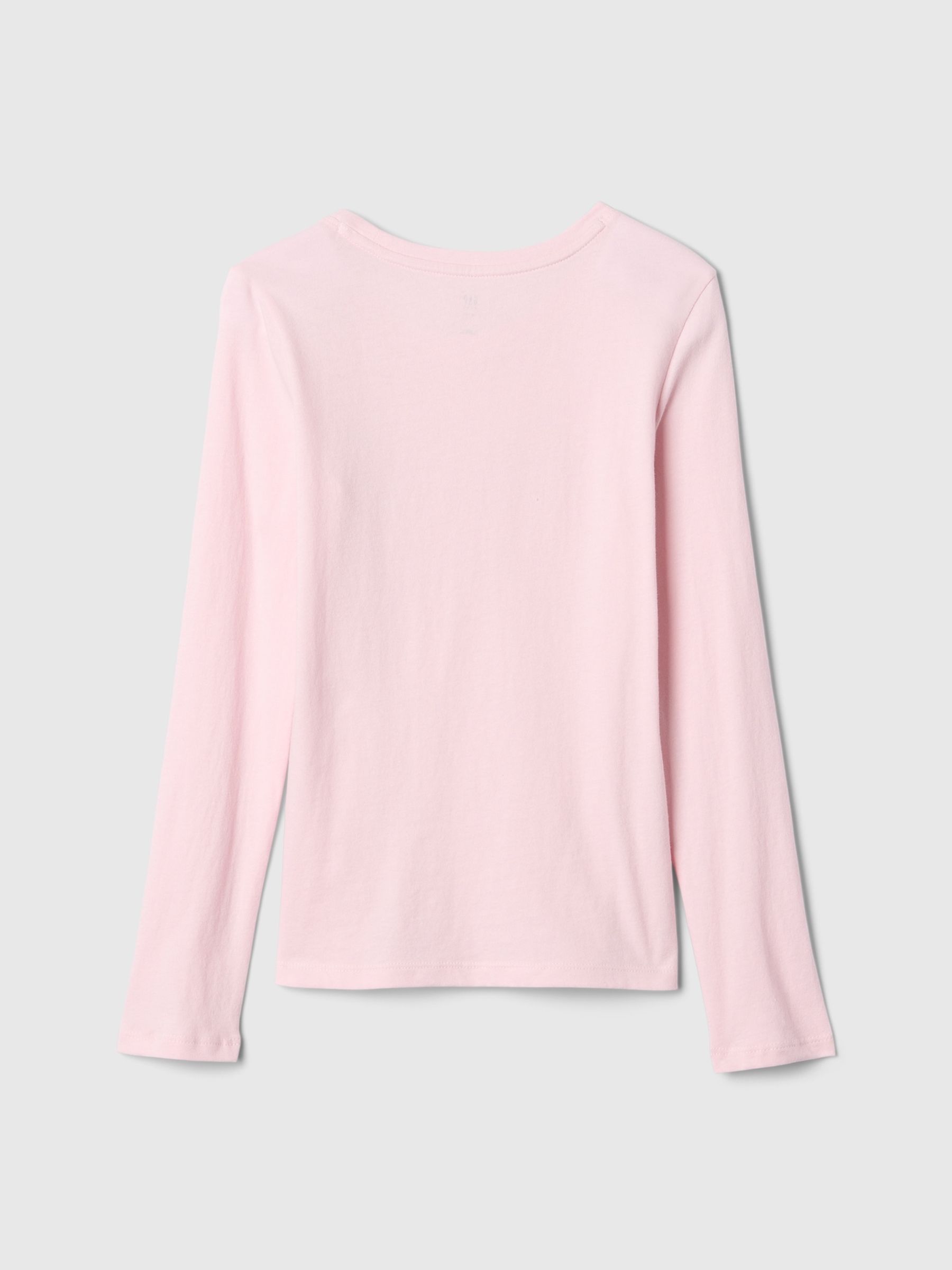 Light Pink Bow Glow In The Dark Halloween Graphic Long Sleeve T-Shirt - Image 3 of 6
