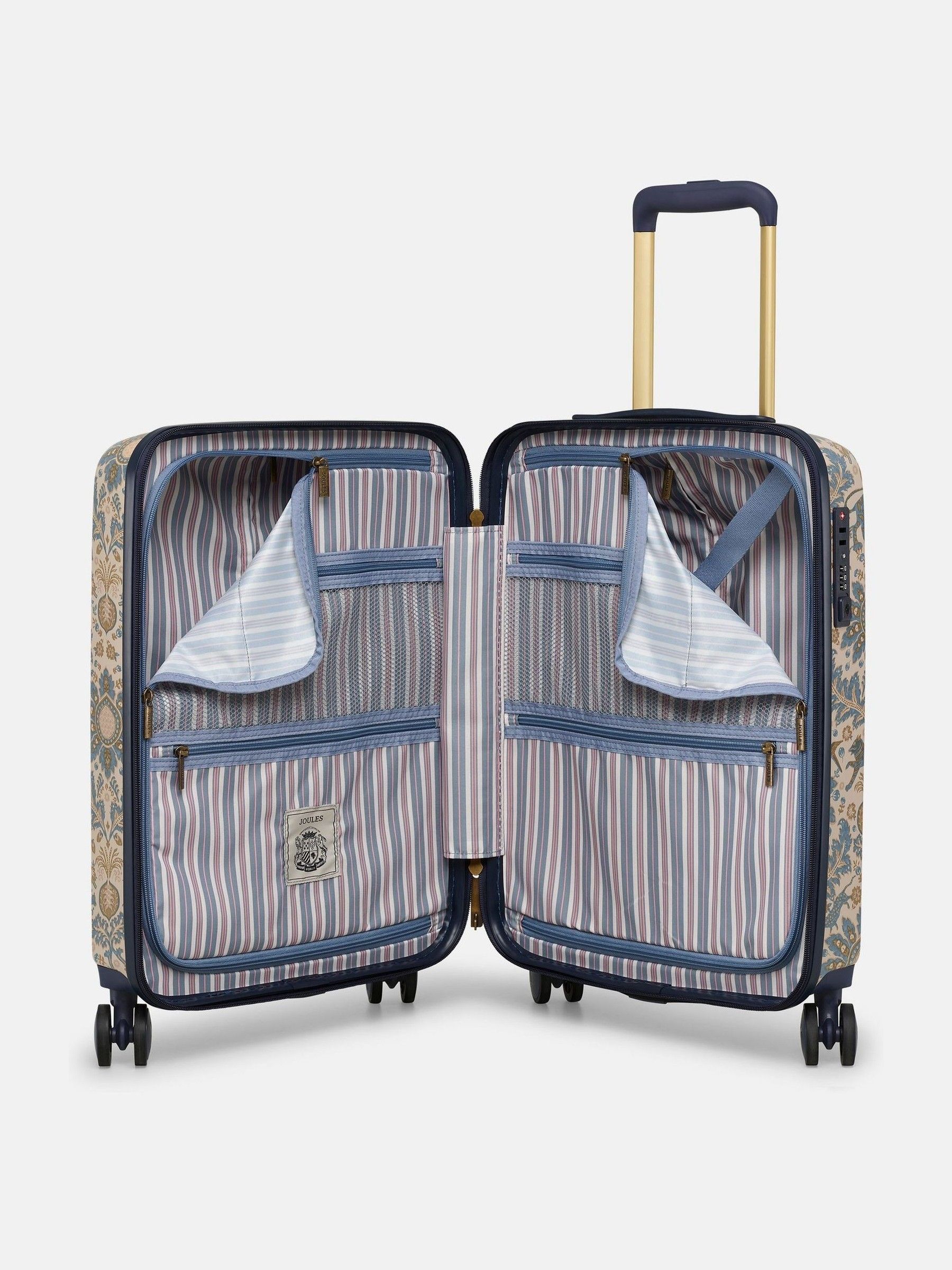 Damask Print Cabin Four Wheel Hard Shell Suitcase - Image 7 of 9