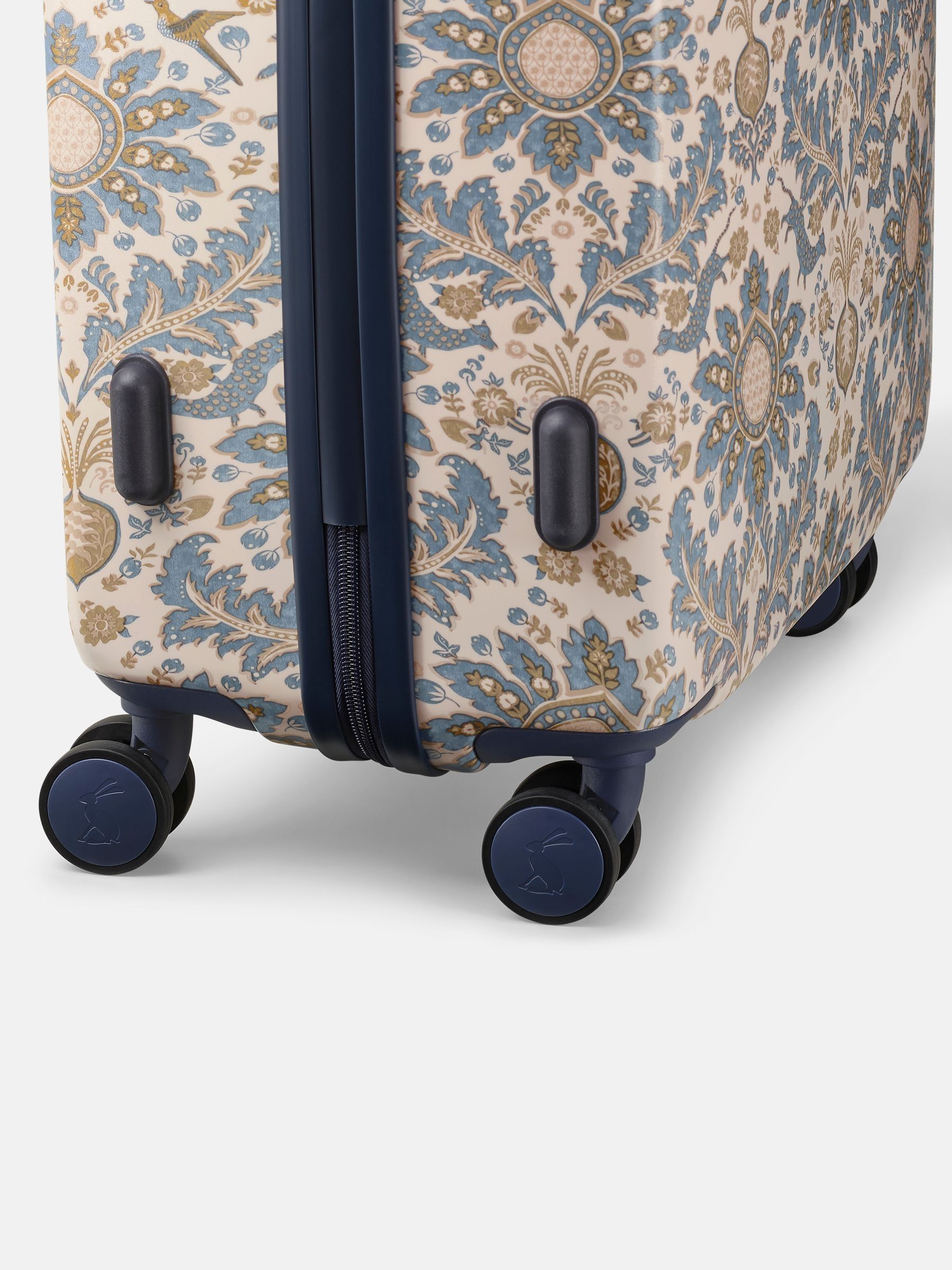 Damask Print Medium Four Wheel Hard Shell Suitcase - Image 6 of 7