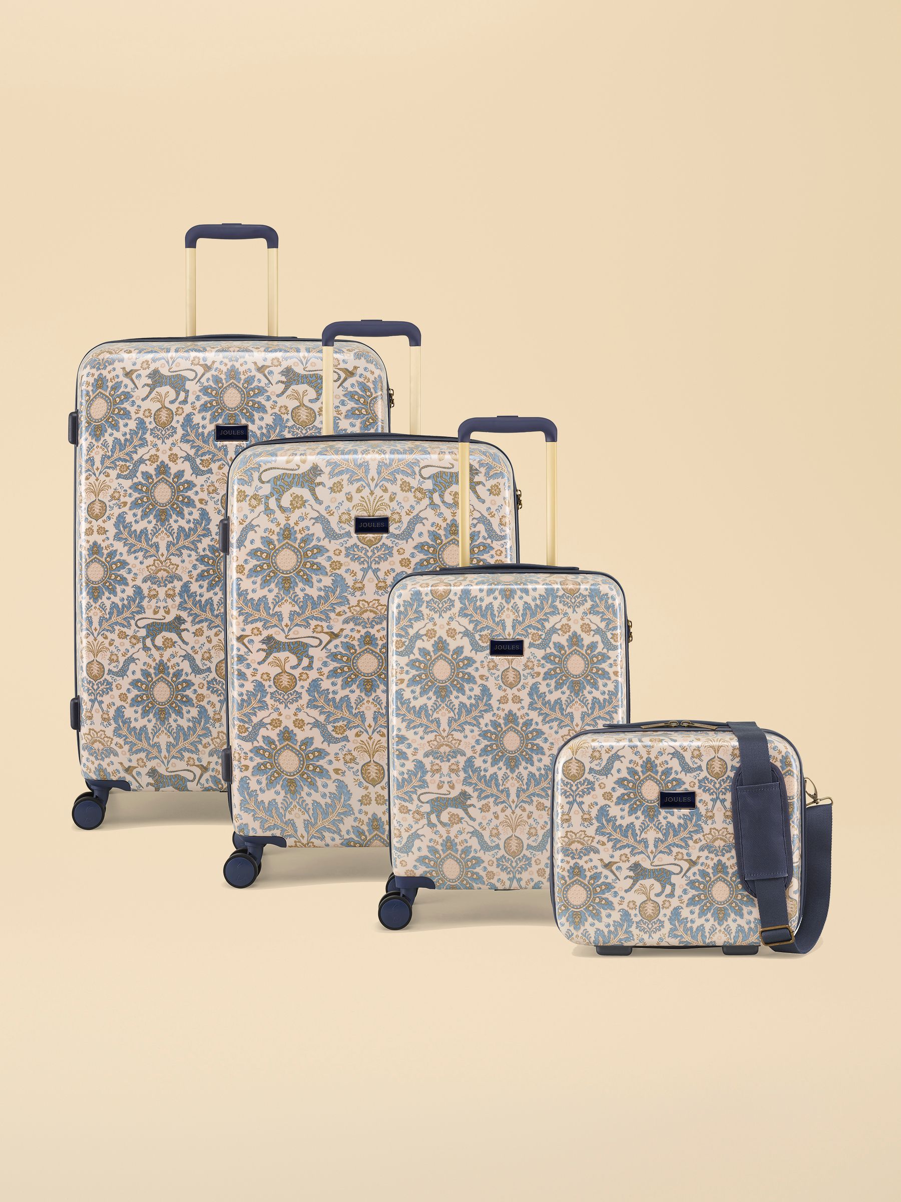 Damask Print Four Wheel Hard Shell Suitcase - Image 6 of 6