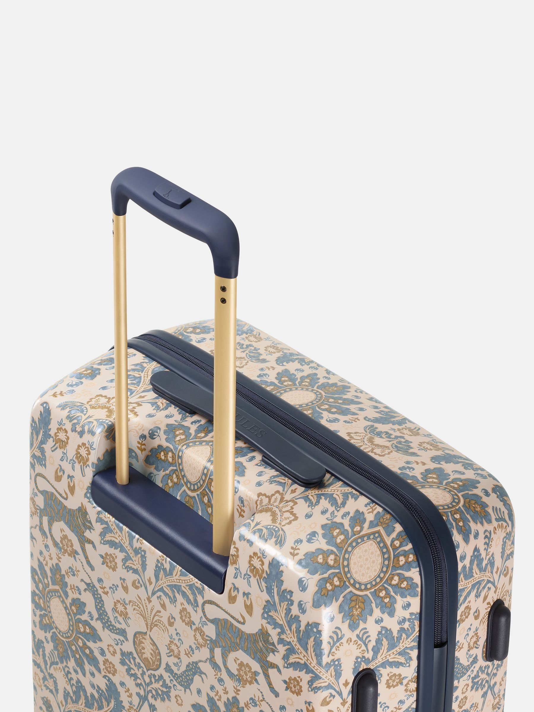 Damask Print Large Four Wheel Hard Shell Suitcase - Image 8 of 9