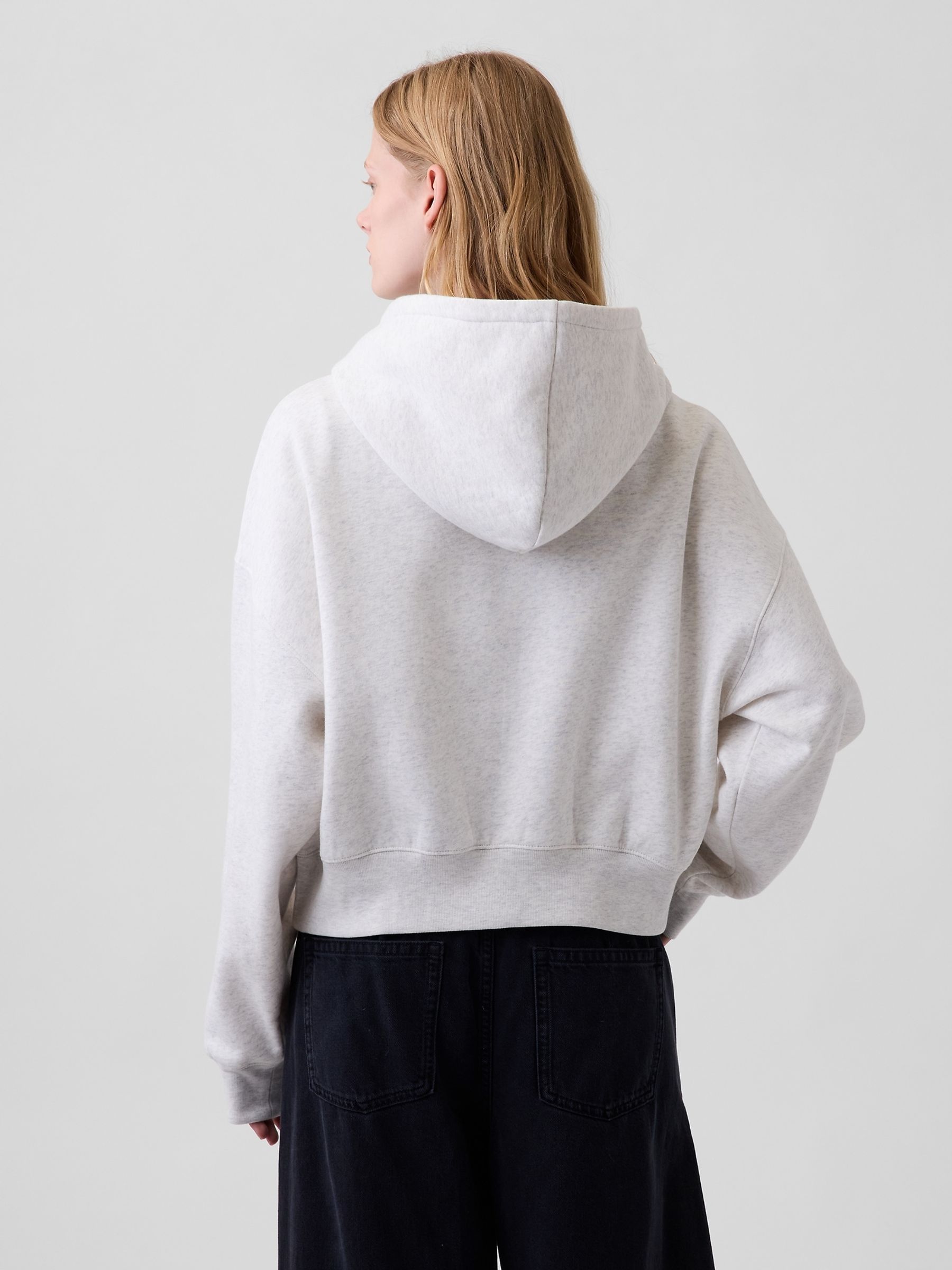 Grey Vintage Soft Oversized Logo Zip-Up Hoodie - Image 2 of 4