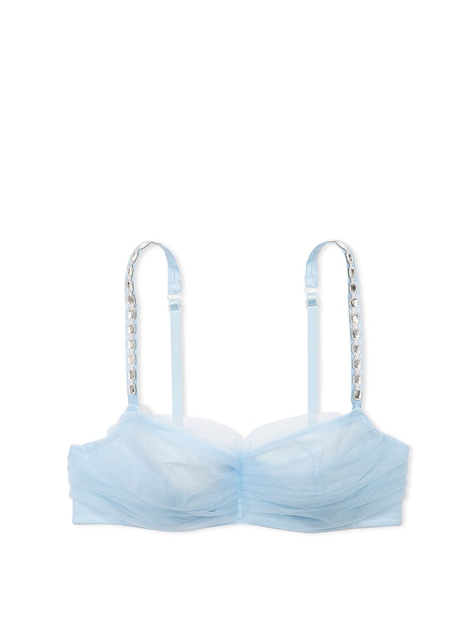 Light Blue Glitter Tulle Bra Top - Image 4 of 4