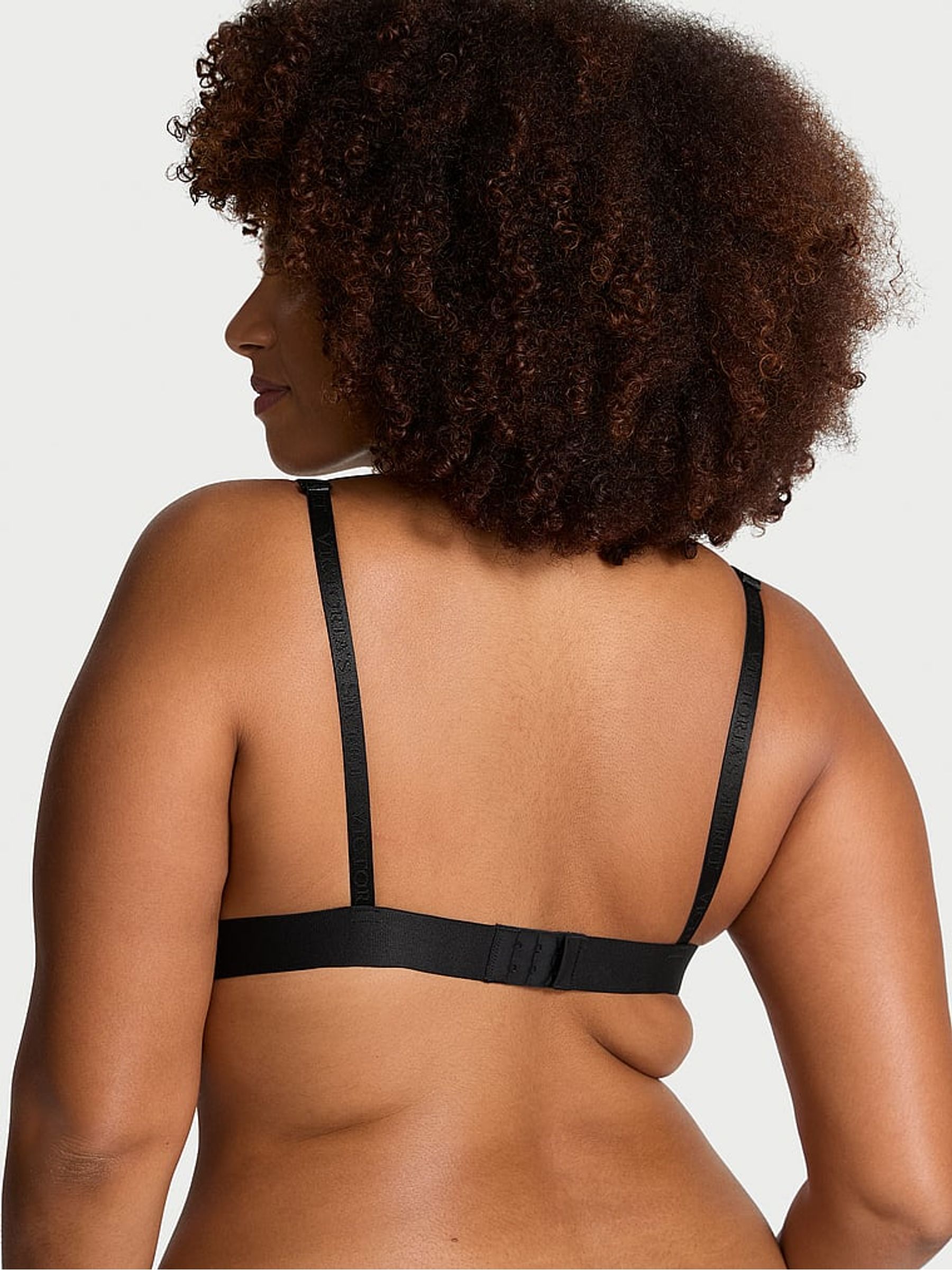 Black Diamante Shine Plunge Bralette - Image 2 of 5
