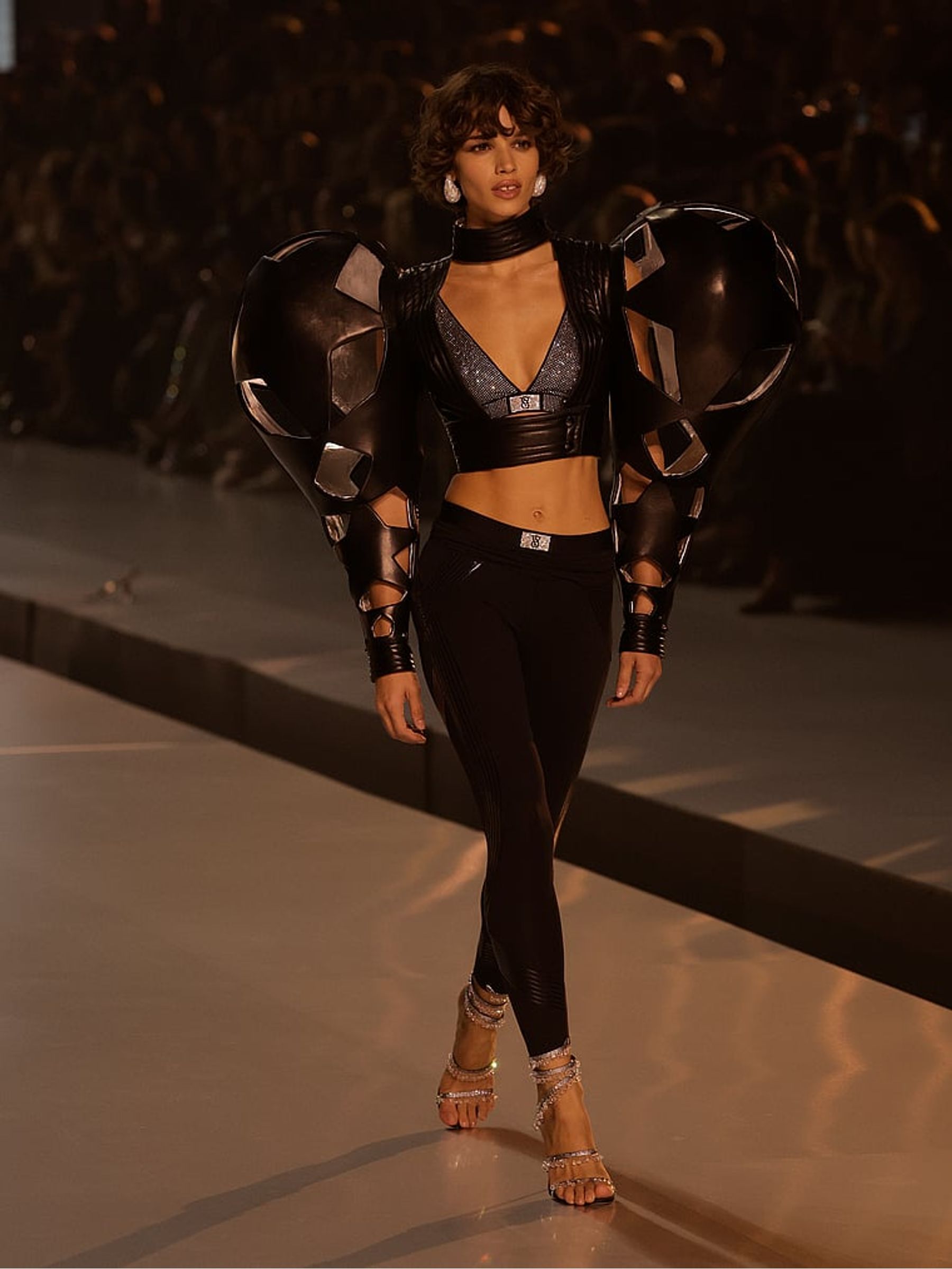 Black Diamante Shine Plunge Bralette - Image 5 of 5