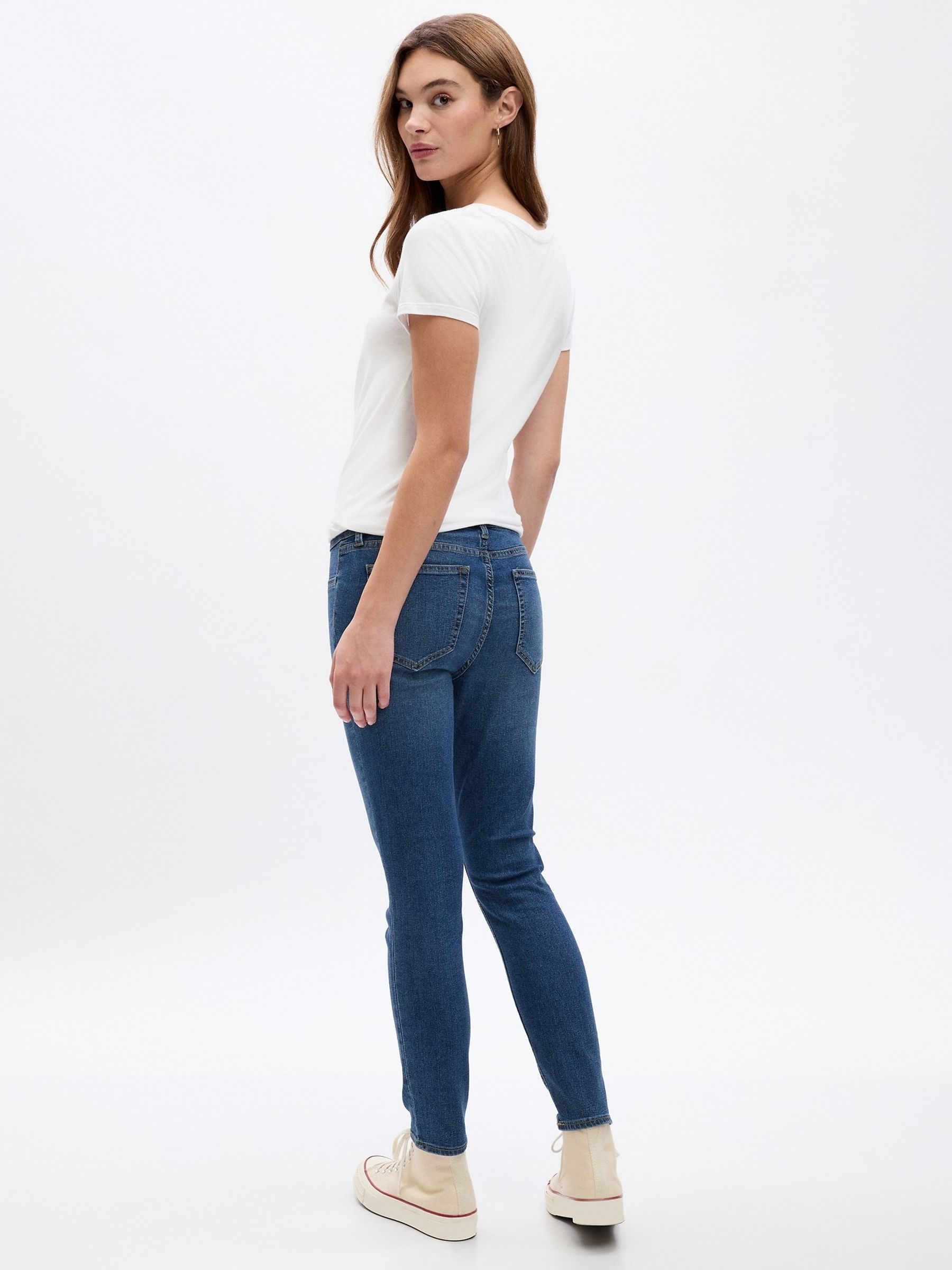 Blue Mid Rise Ankle Length Favourite Jeggings - Image 2 of 5