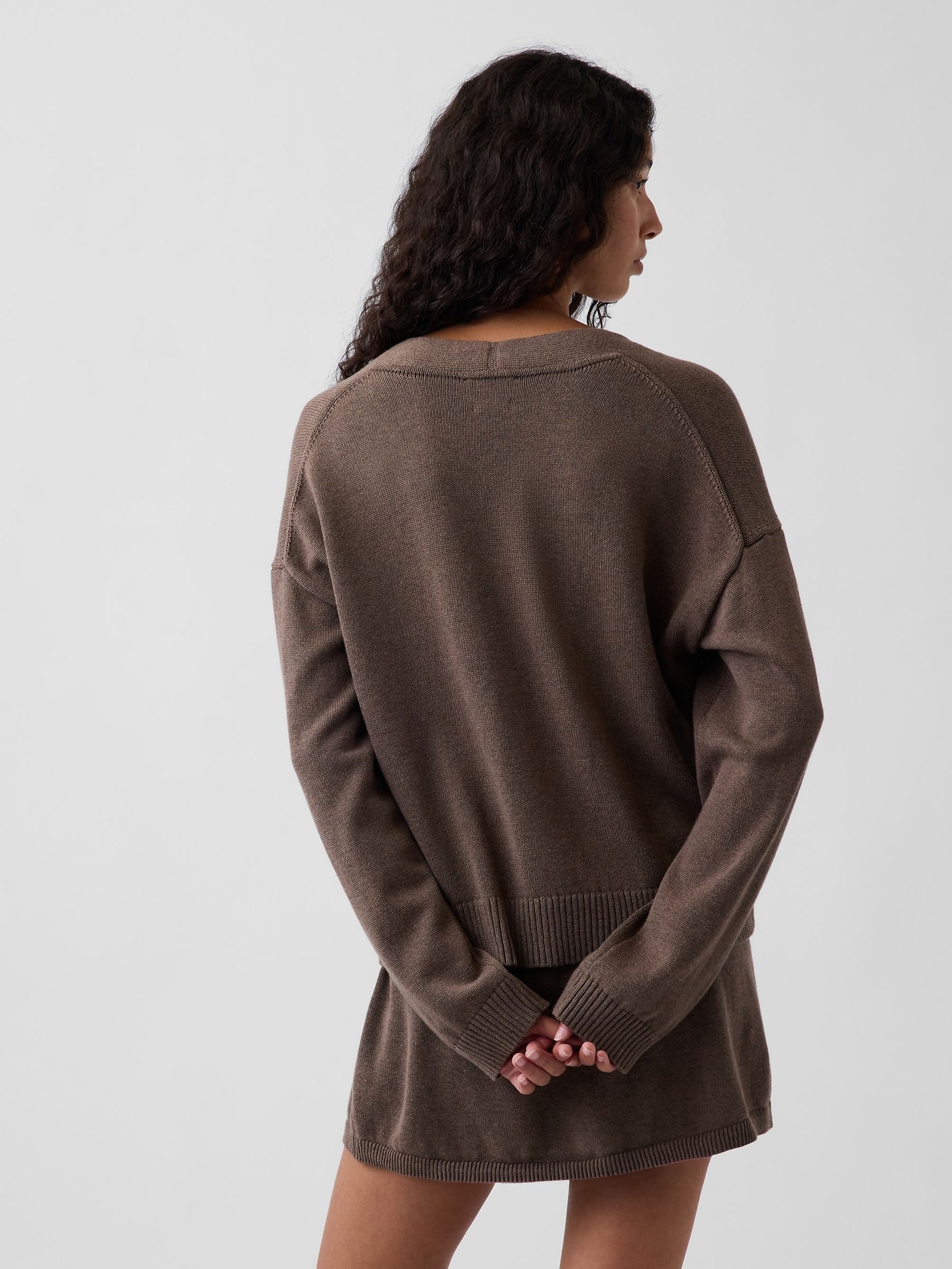 Brown Oversized Cardigan - Image 2 of 4