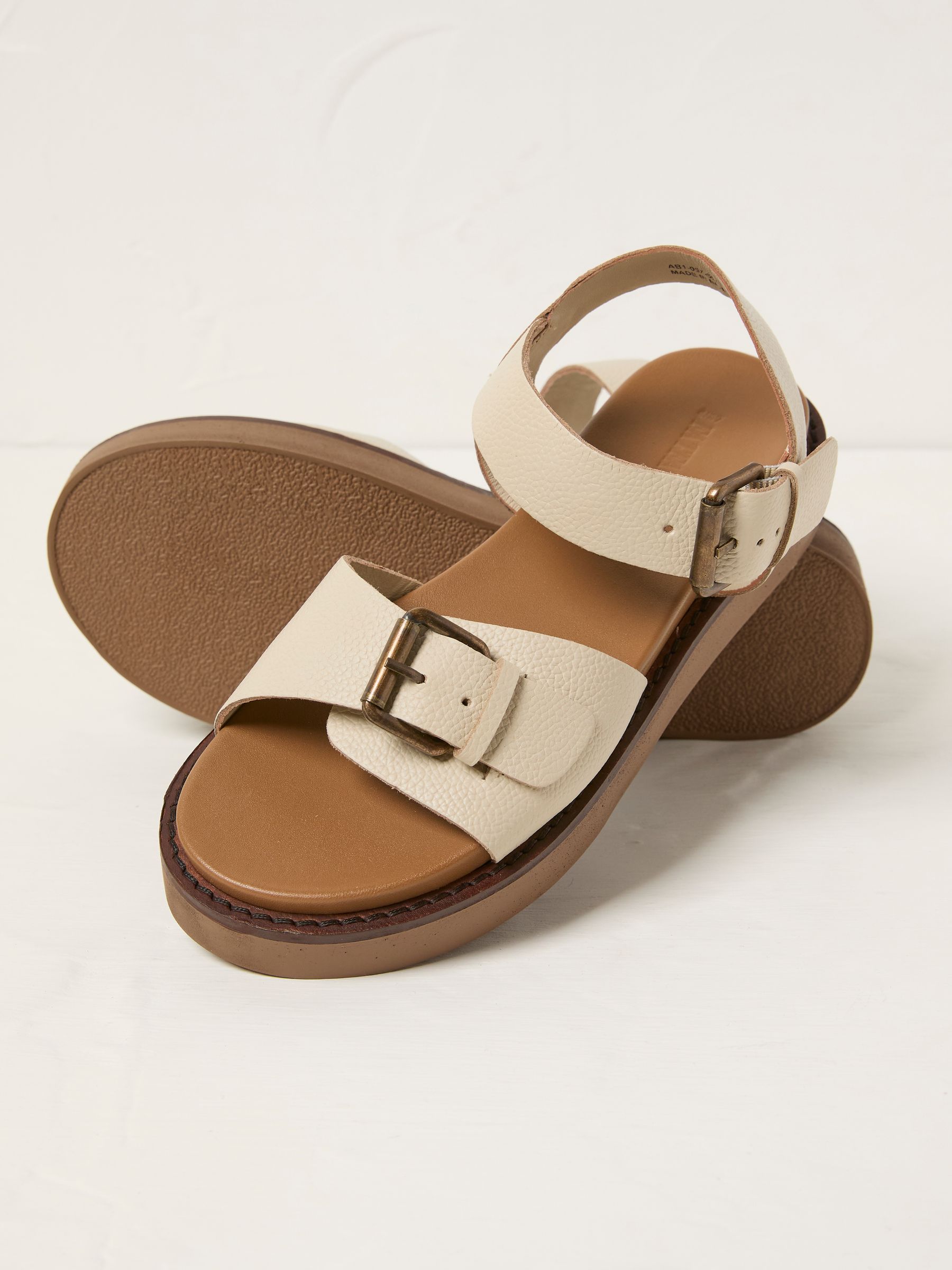 Ambie Ivory Buckle Sandal | FatFace USA