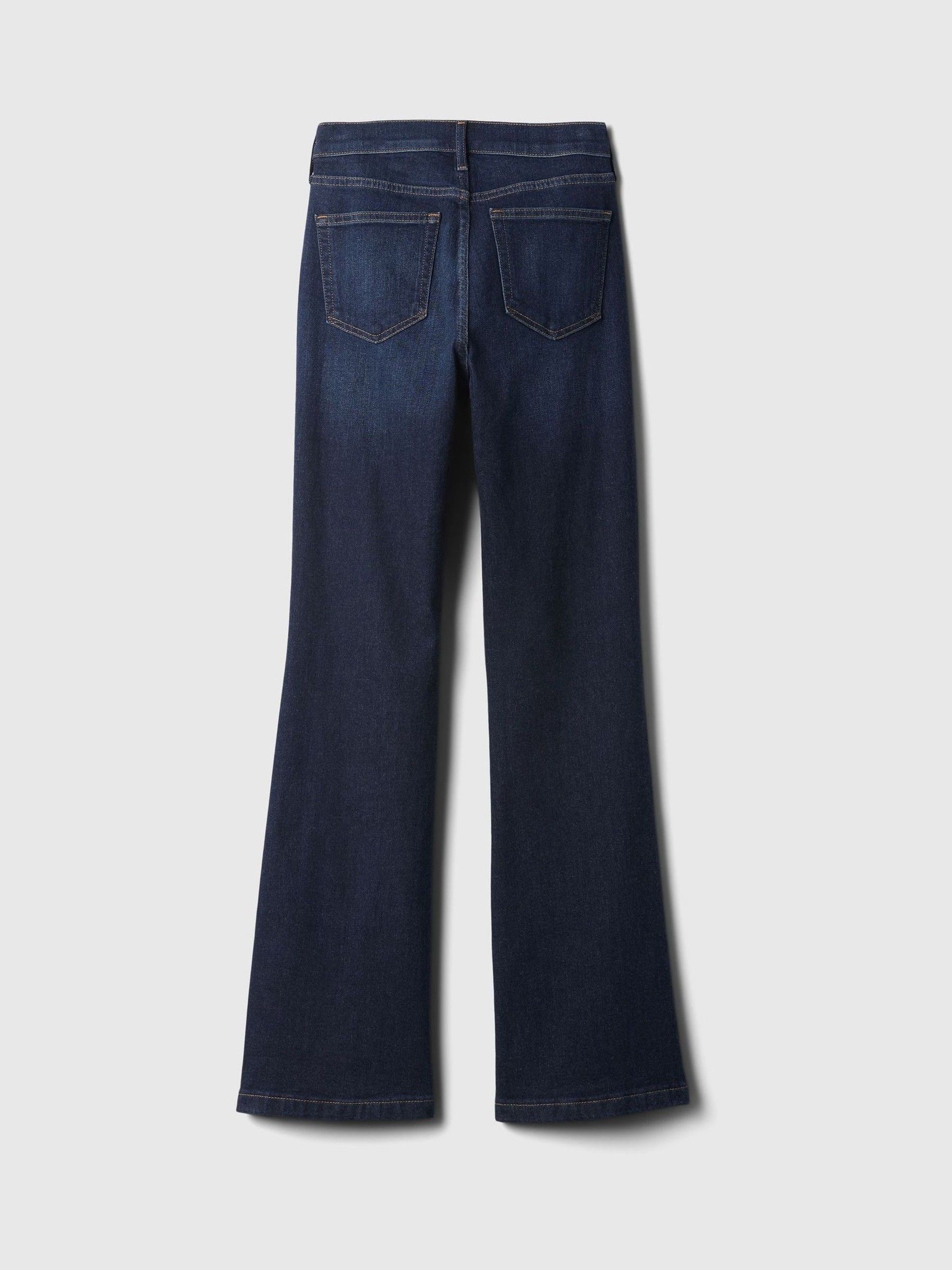 Blue High Waisted 70s Flare Jeans - Image 10 of 10