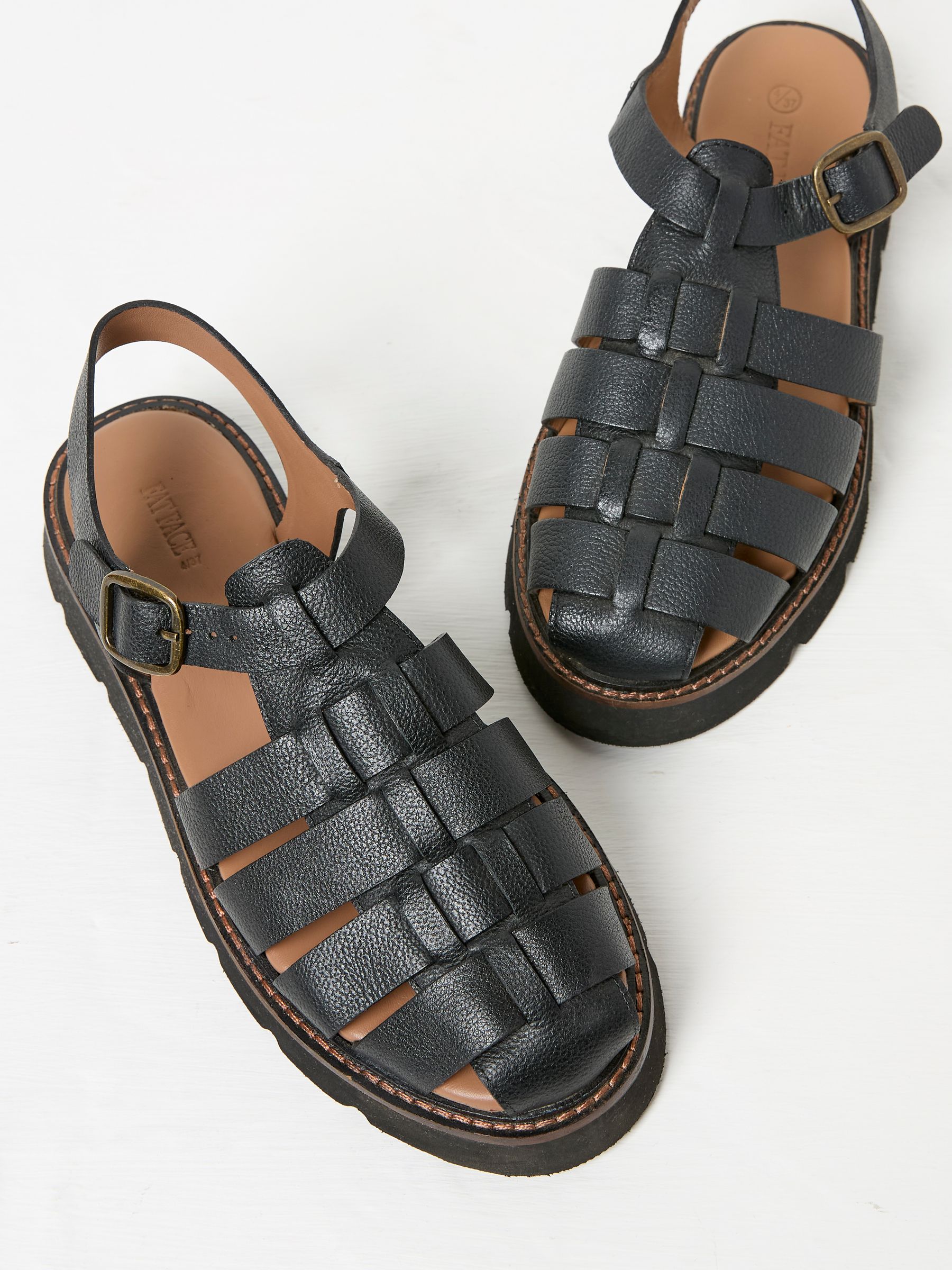 Elodie Black Fisherman Sandal - Image 3 of 3