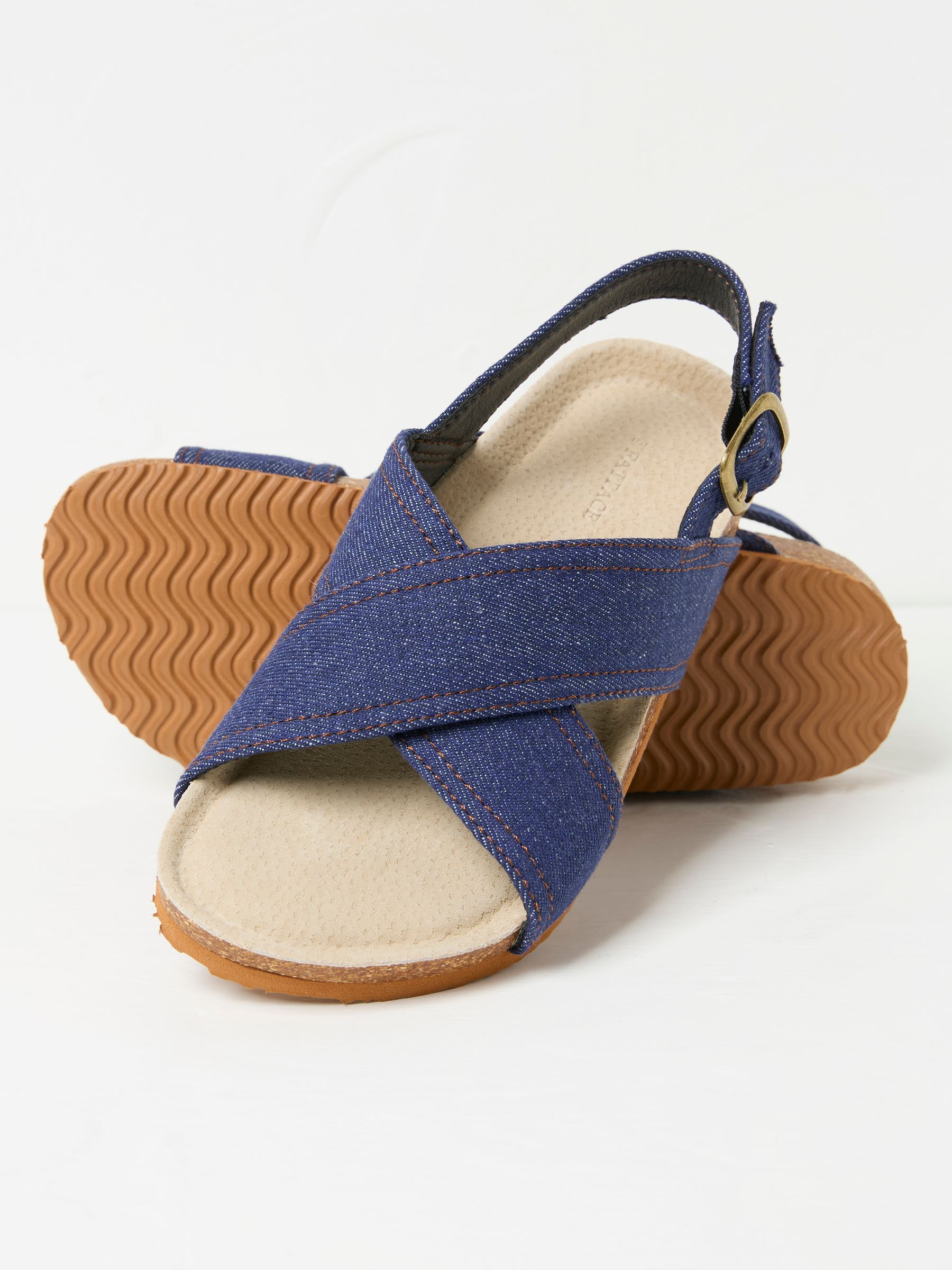 Denim Crossover Strap Footbed Sandal - Image 3 of 3