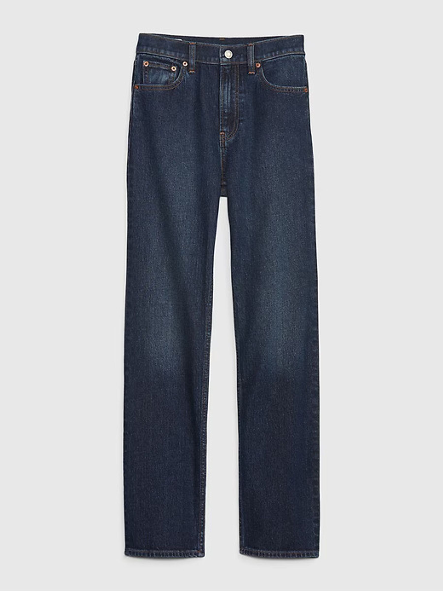 Blue High Waisted 90s Straight Jeans - Image 7 of 7