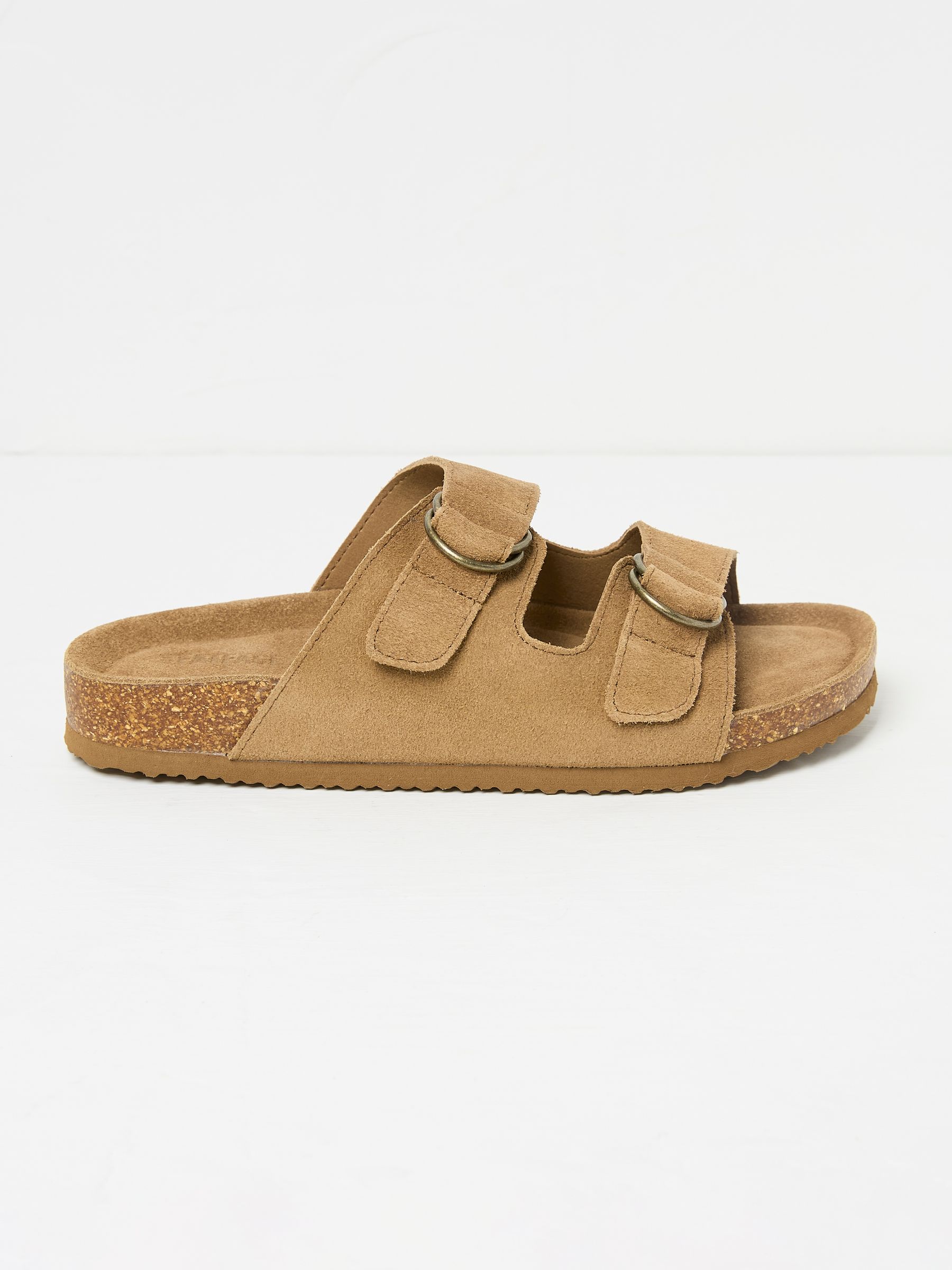 Mylor Tan Brown Suede Sandal FatFace