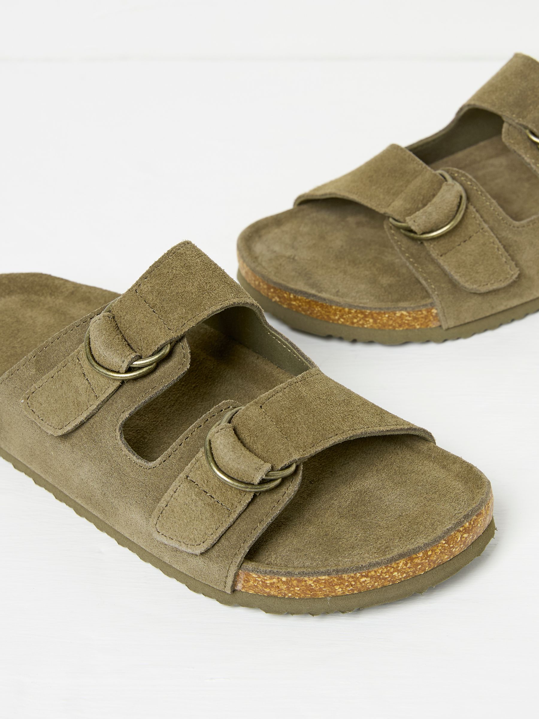 Khaki Green Mylor Suede Sandal - Image 2 of 3