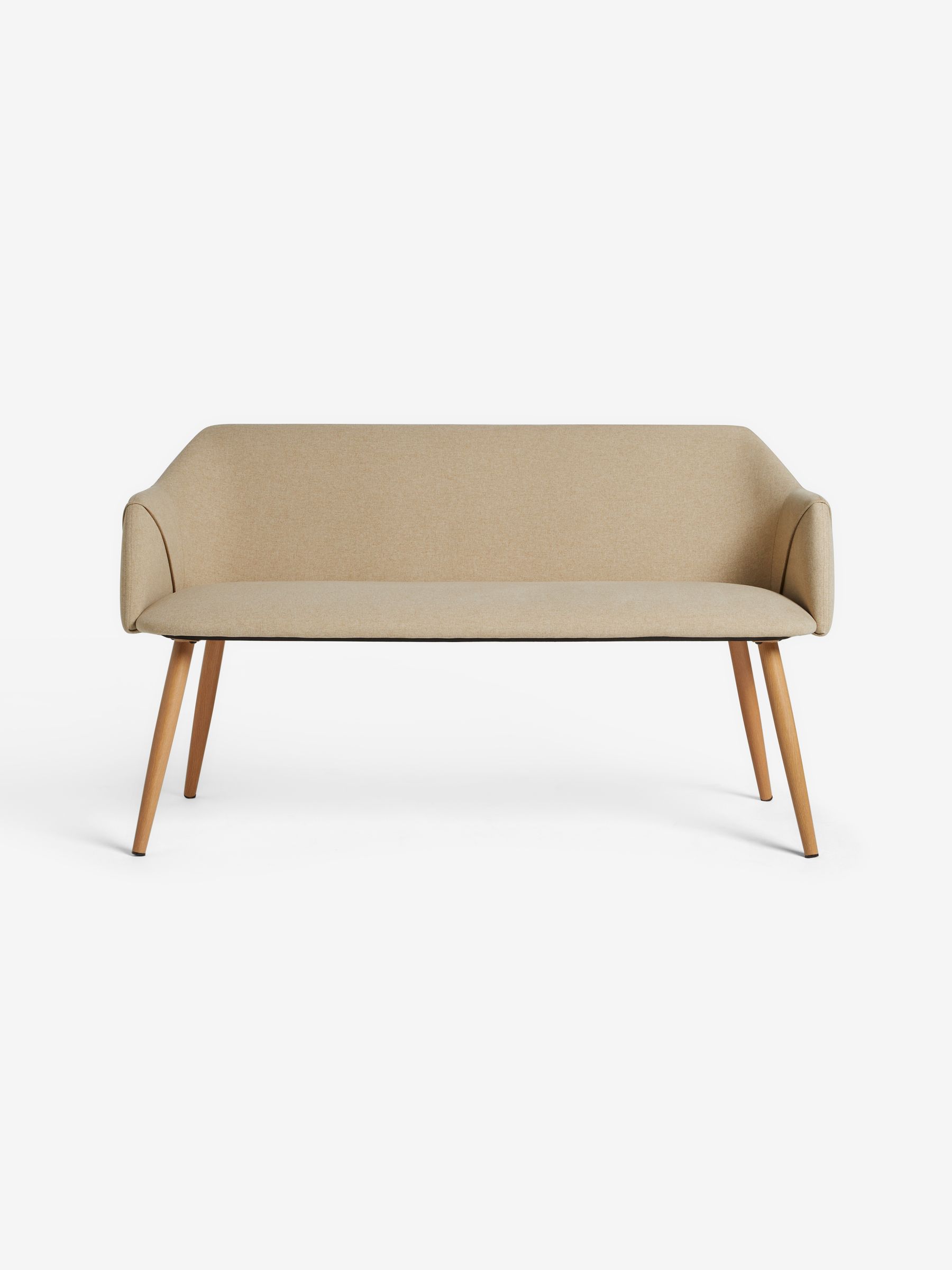 Lule Dining Bench in Ecru Marl and Oak Legs - Image 6 of 6