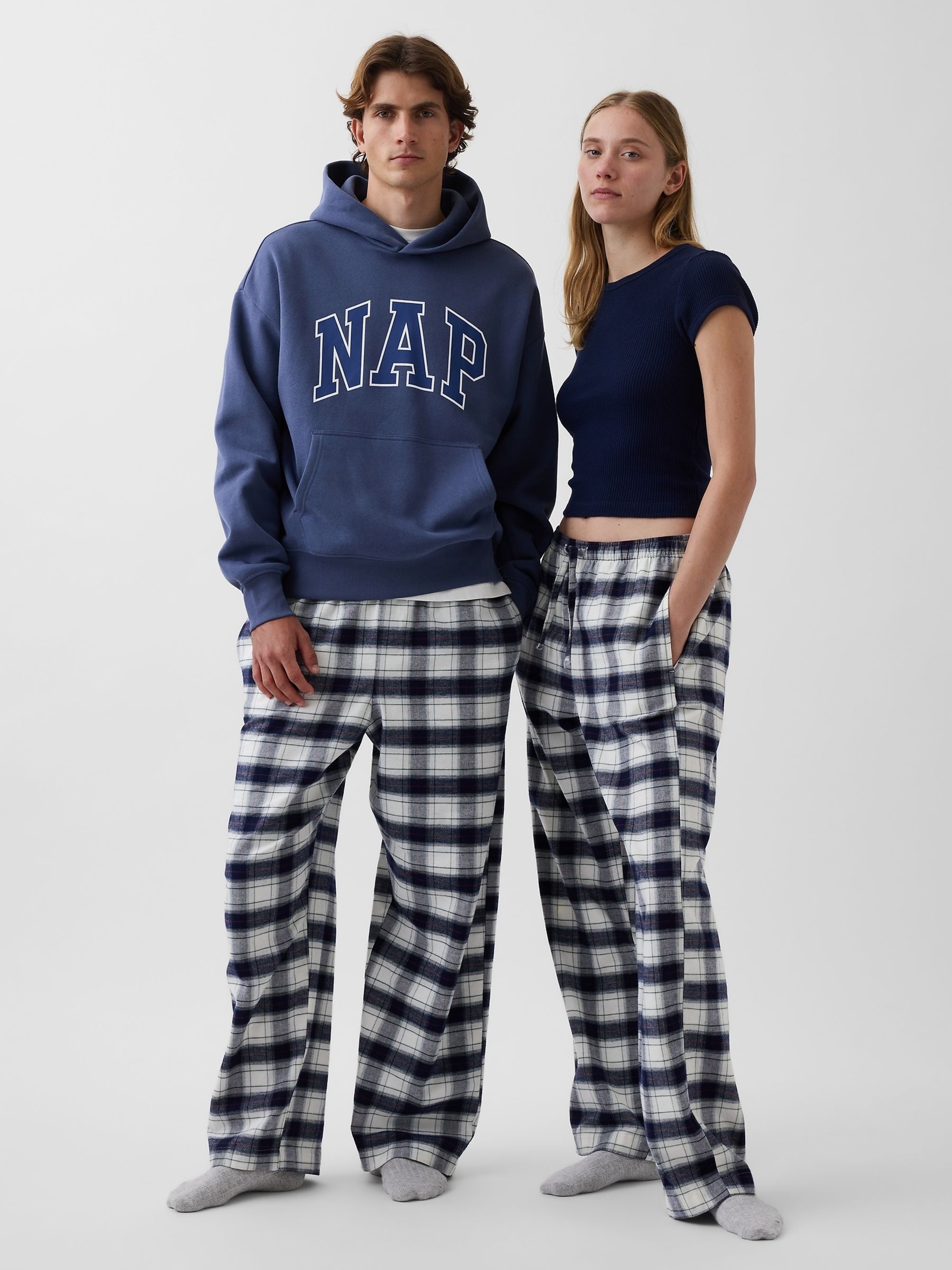 Navy Check Softest Flannel Pyjama Bottoms - Image 1 of 5