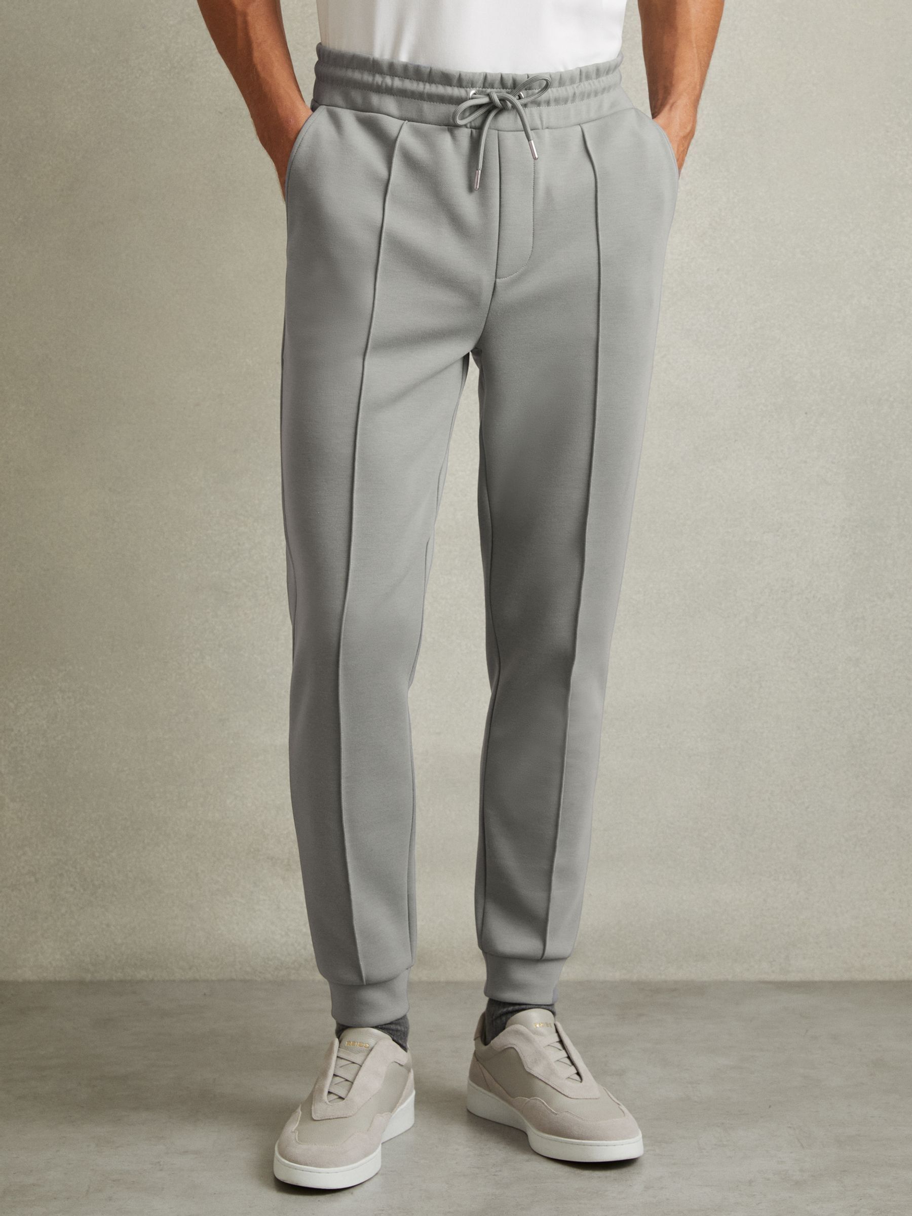 Interlock-Jersey Drawstring Joggers in Flint Grey - Image 3 of 6
