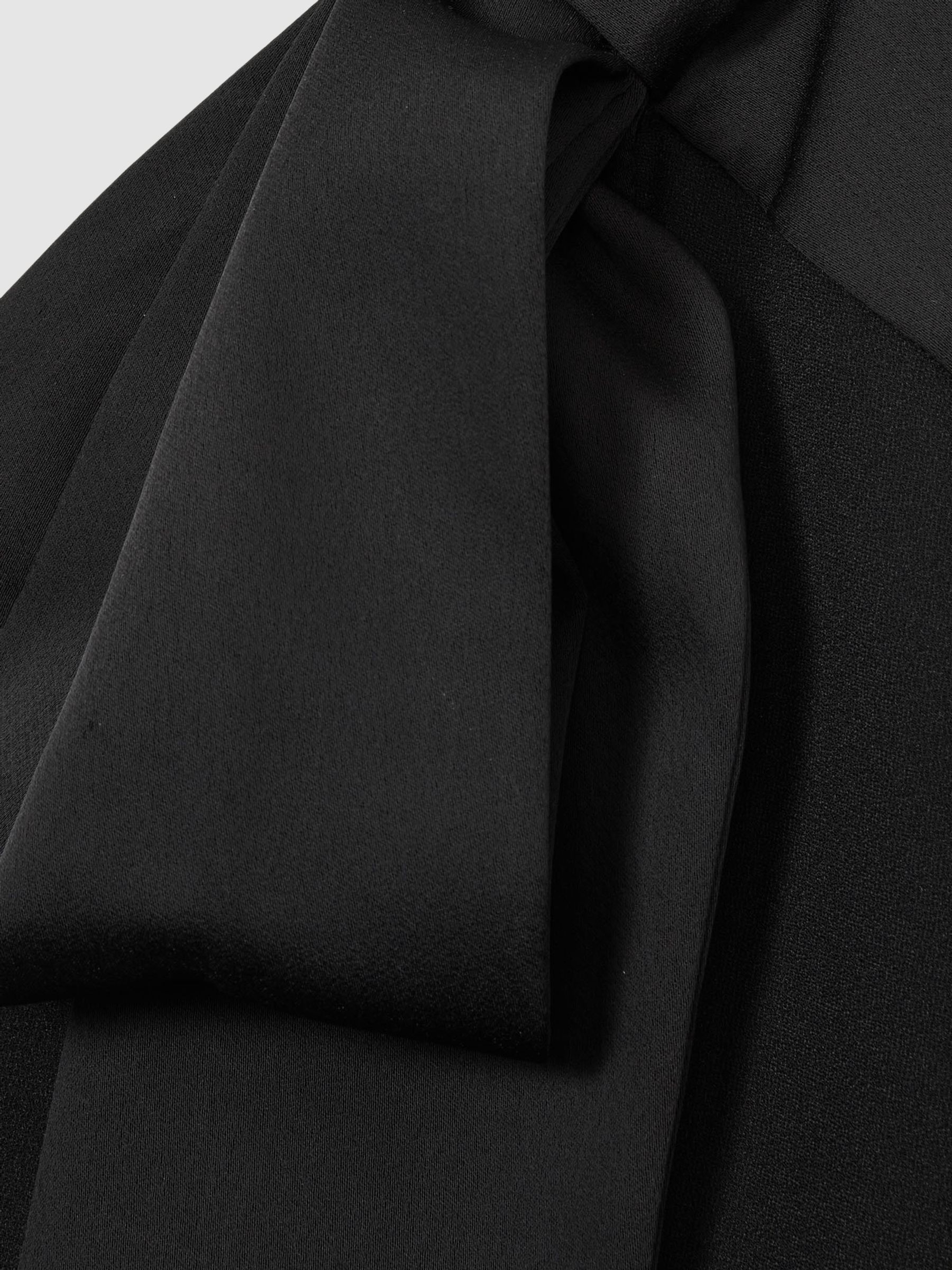 Florere Bow-Detail Halterneck Maxi Dress in Black - Image 7 of 7