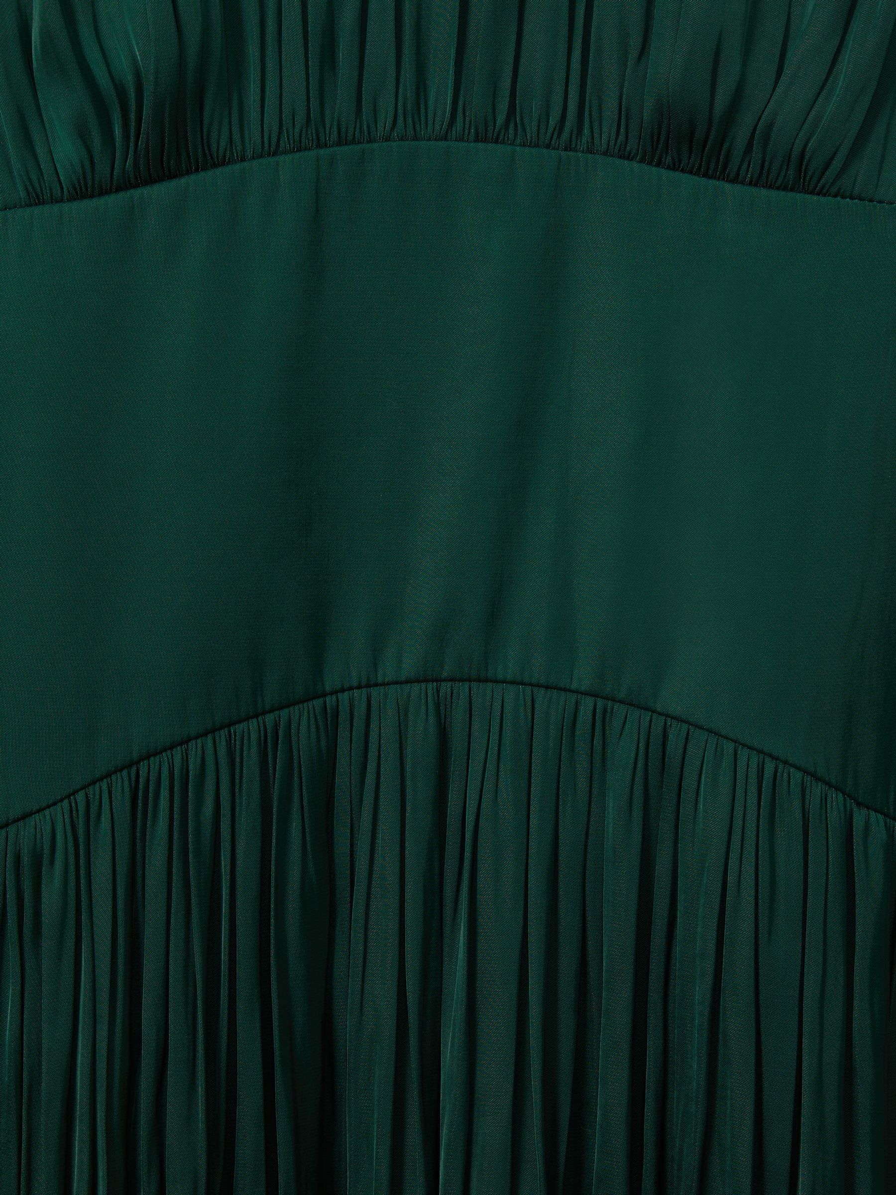Florere Blouson Sleeve Midi Dress in Dark Green - Image 6 of 6