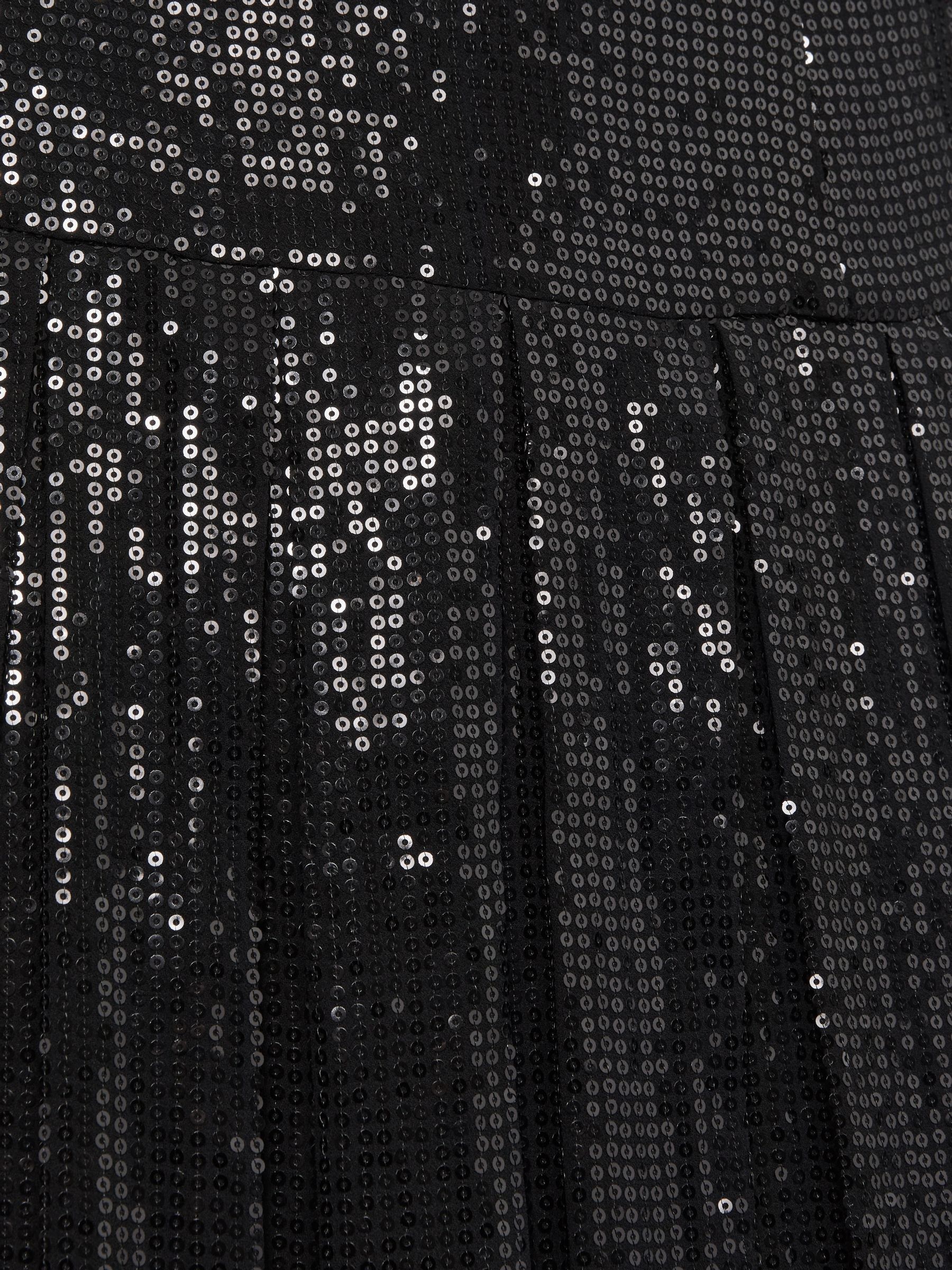 Sequin Halter Neck Dress in Black - Image 7 of 7