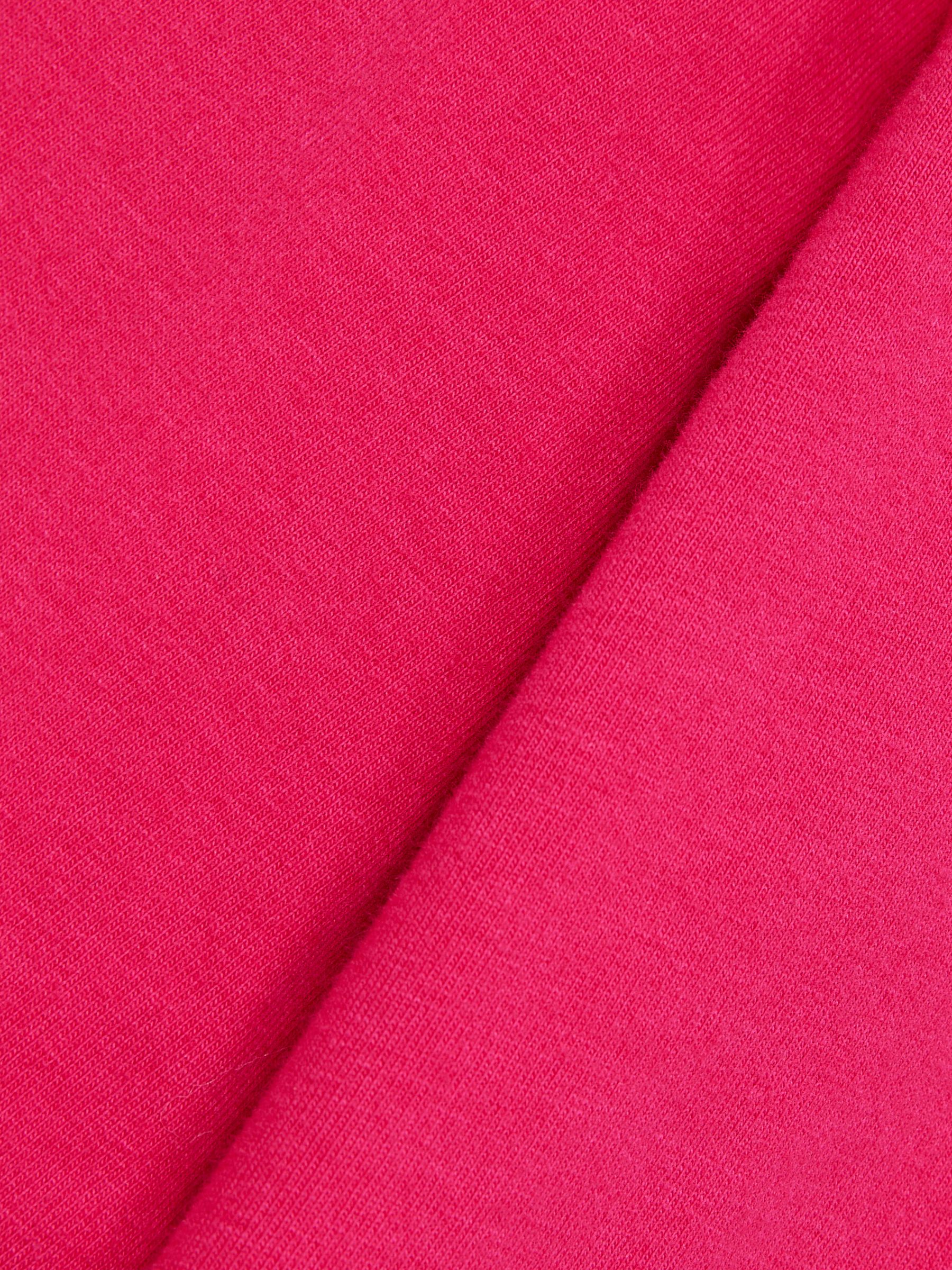 13-14 yrs Cotton-Jersey Roll-Neck Top with Stretch in Bright Pink - Image 4 of 4