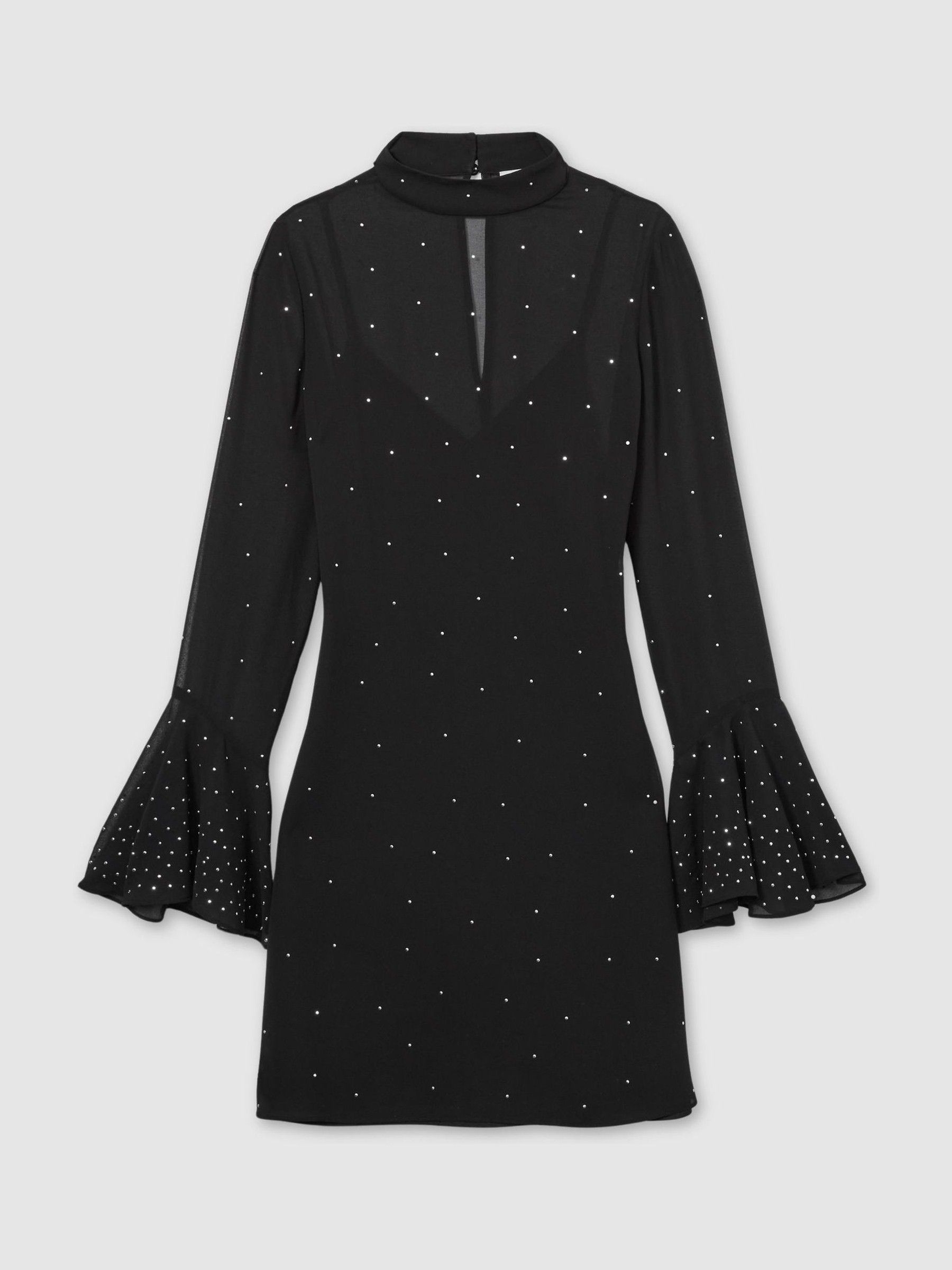Florere Rib Knit Metallic Thread Midi Dress in Black - Image 2 of 7