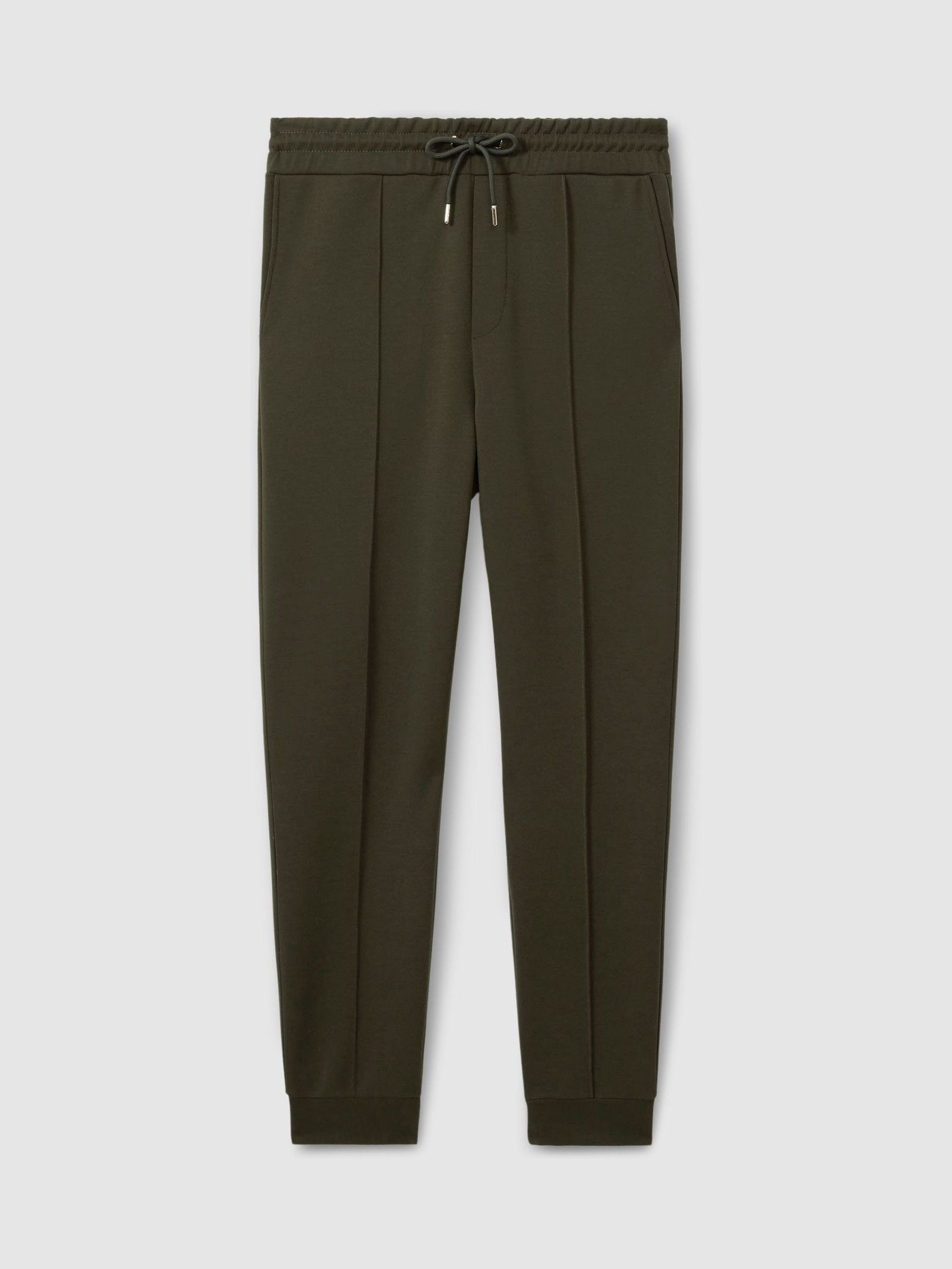 Interlock-Jersey Drawstring Joggers in Forest Green - Image 2 of 6