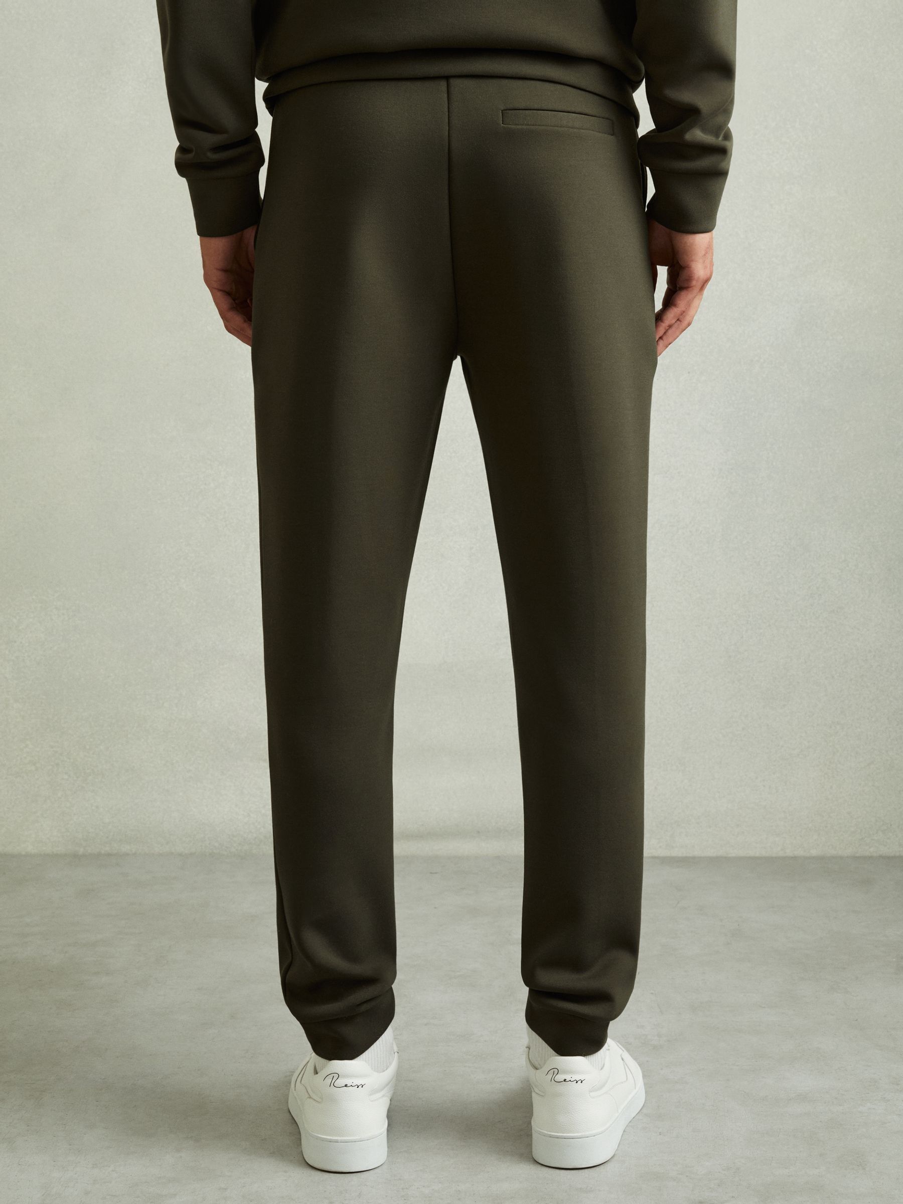 Interlock-Jersey Drawstring Joggers in Forest Green - Image 5 of 6