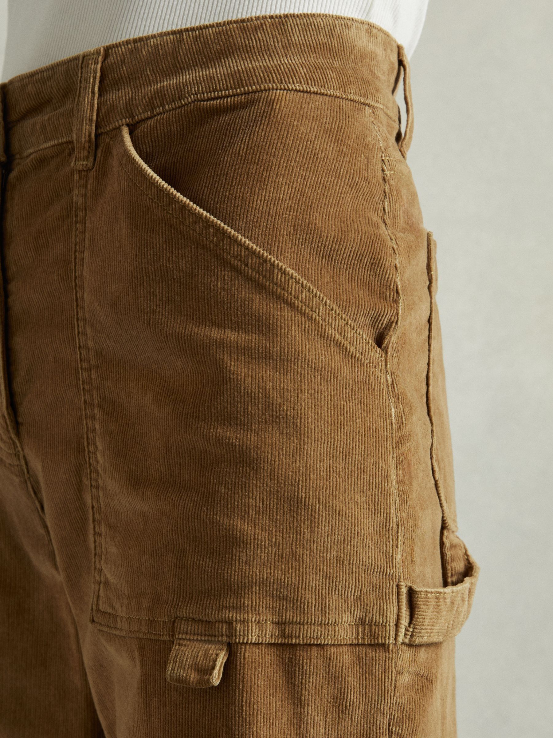 Cotton-Blend Corduroy Flared Trousers in Brown - Image 4 of 7