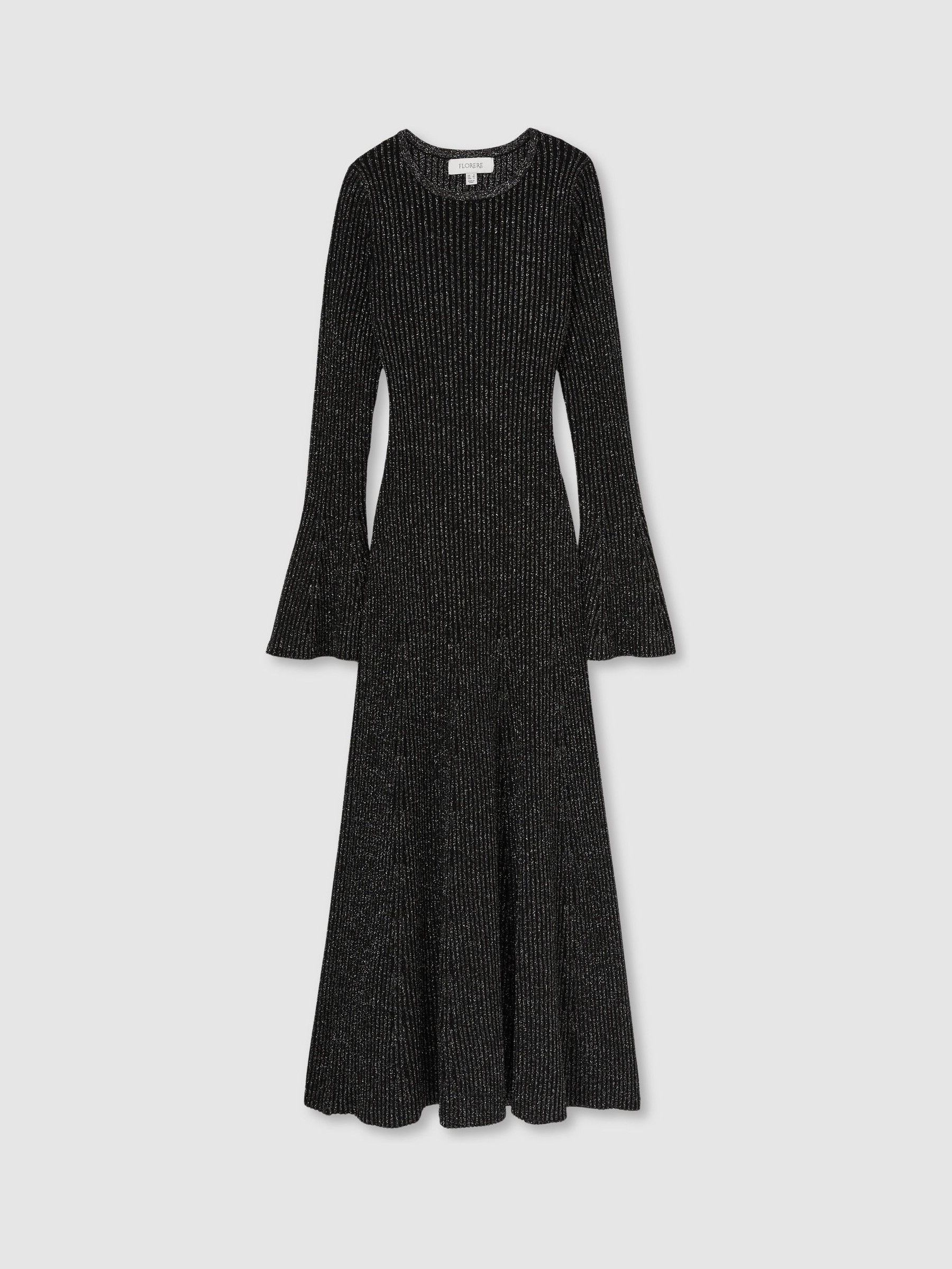 Florere Sheer Embellished Mini Dress in Gunmetal - Image 2 of 6