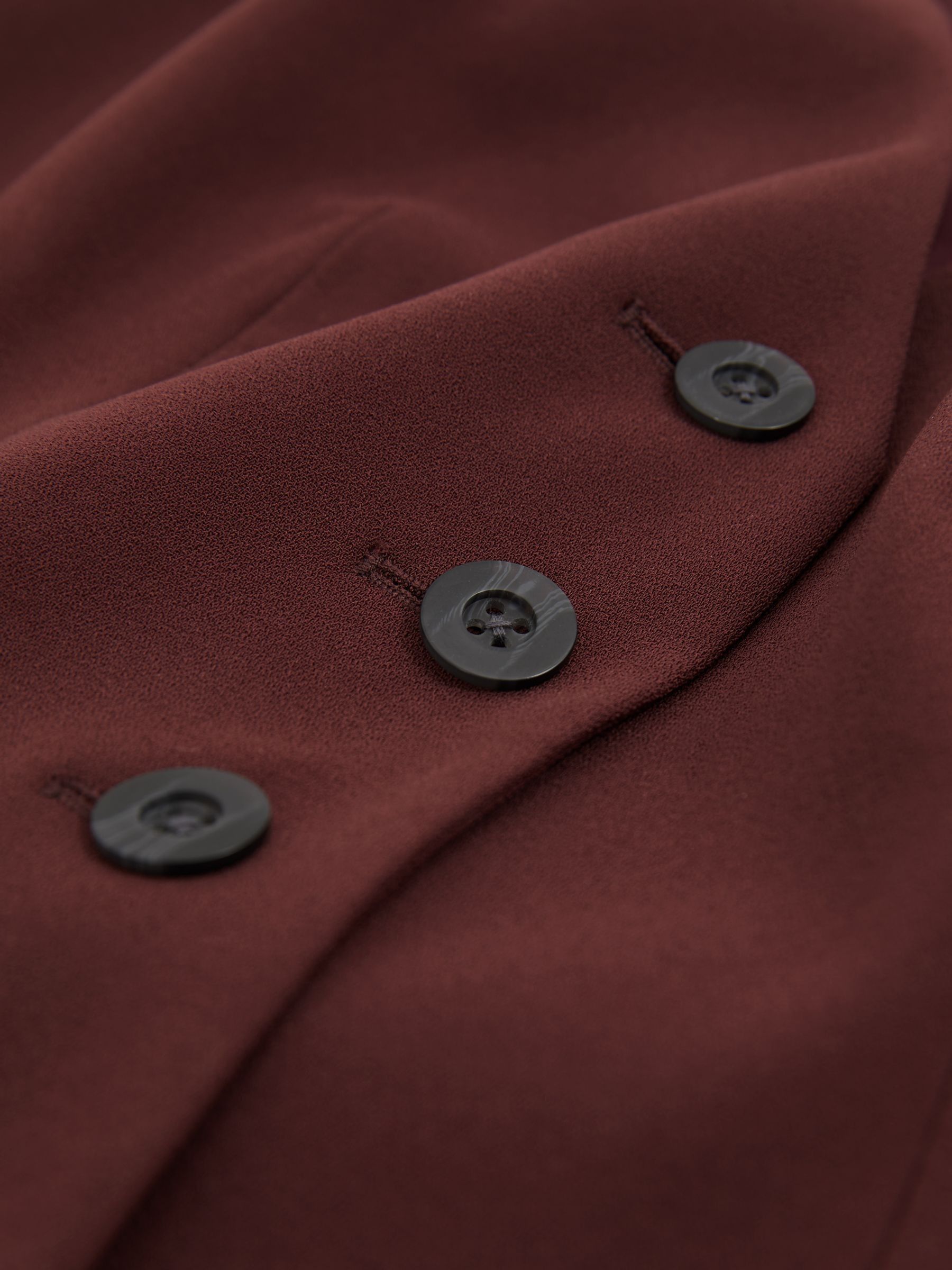 Florere Single Breasted Waistcoat in Burgundy - Image 7 of 7