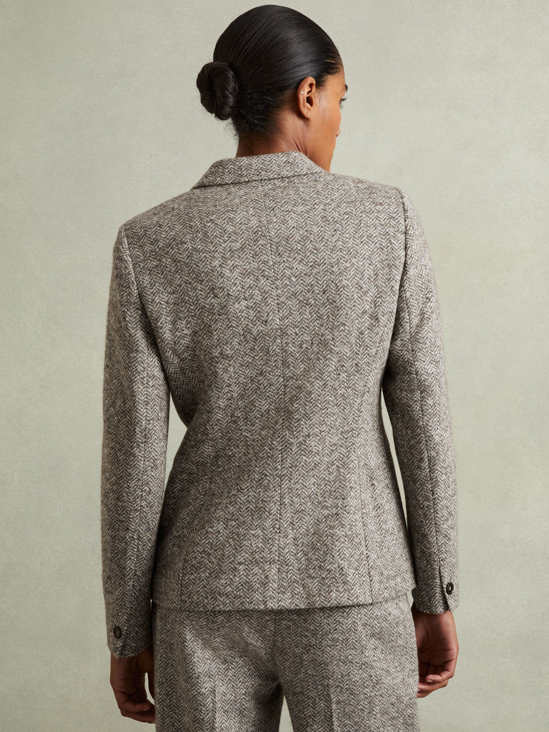 Wool and Cotton-Blend Tweed Suit Jacket in Grey - Image 6 of 7