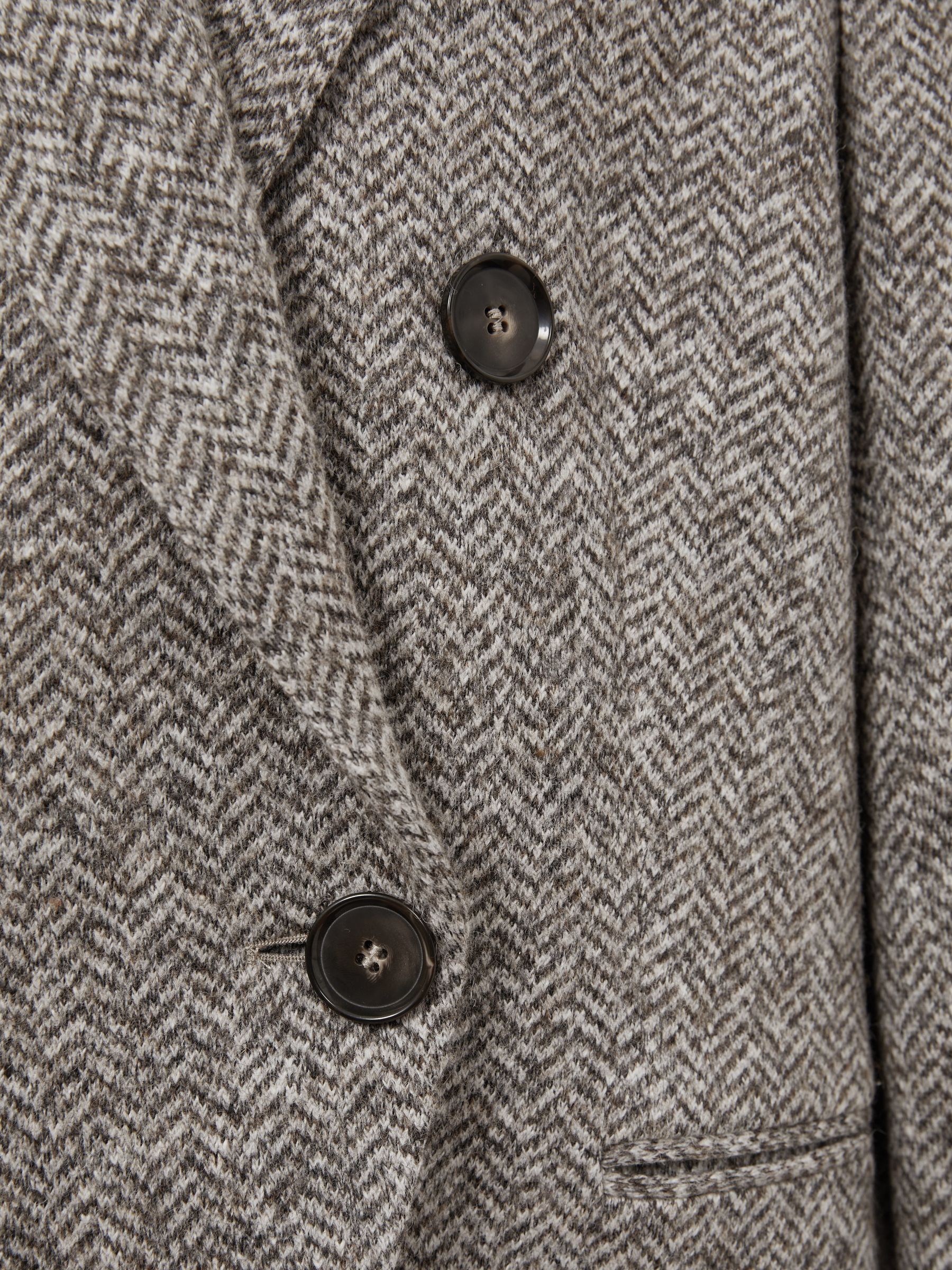 Wool and Cotton-Blend Tweed Suit Jacket in Grey - Image 7 of 7