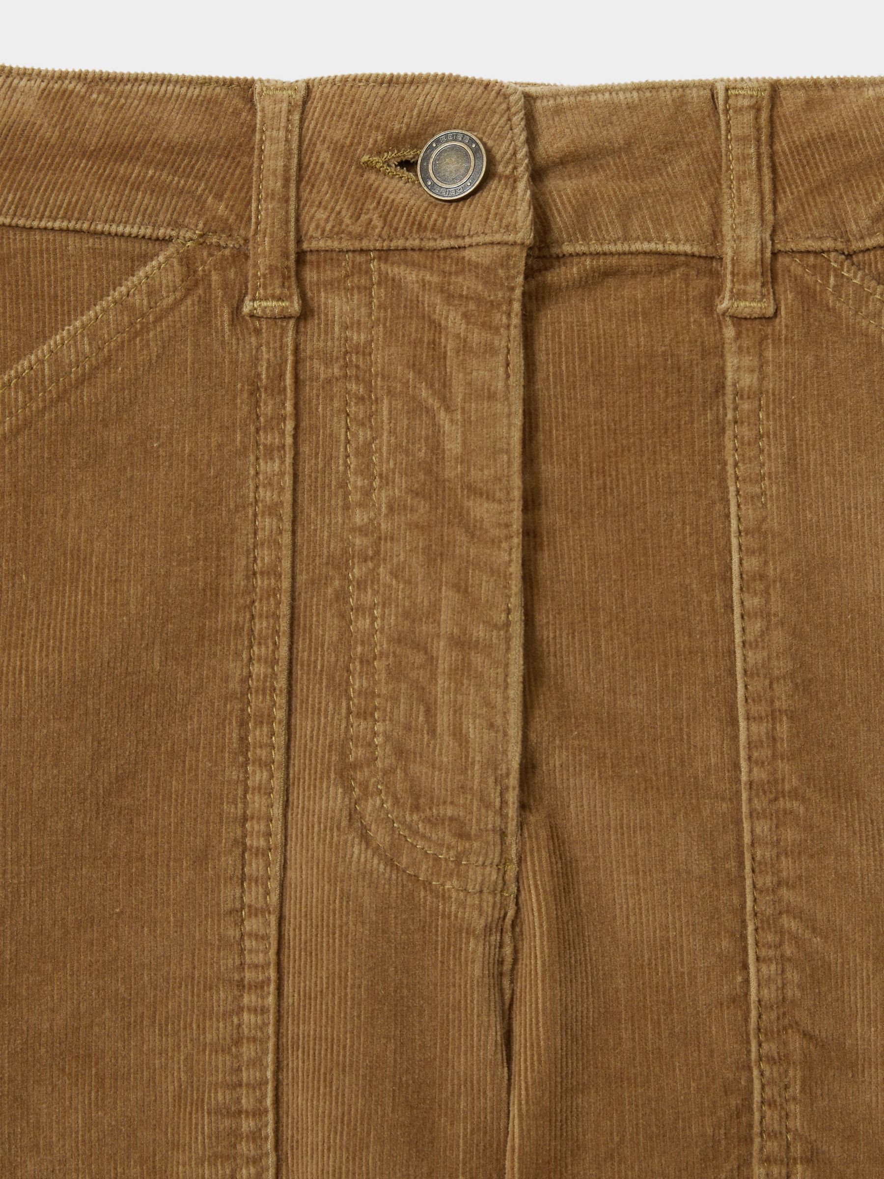 Petite Cotton-Blend Corduroy Flared Trousers in Brown - image 5