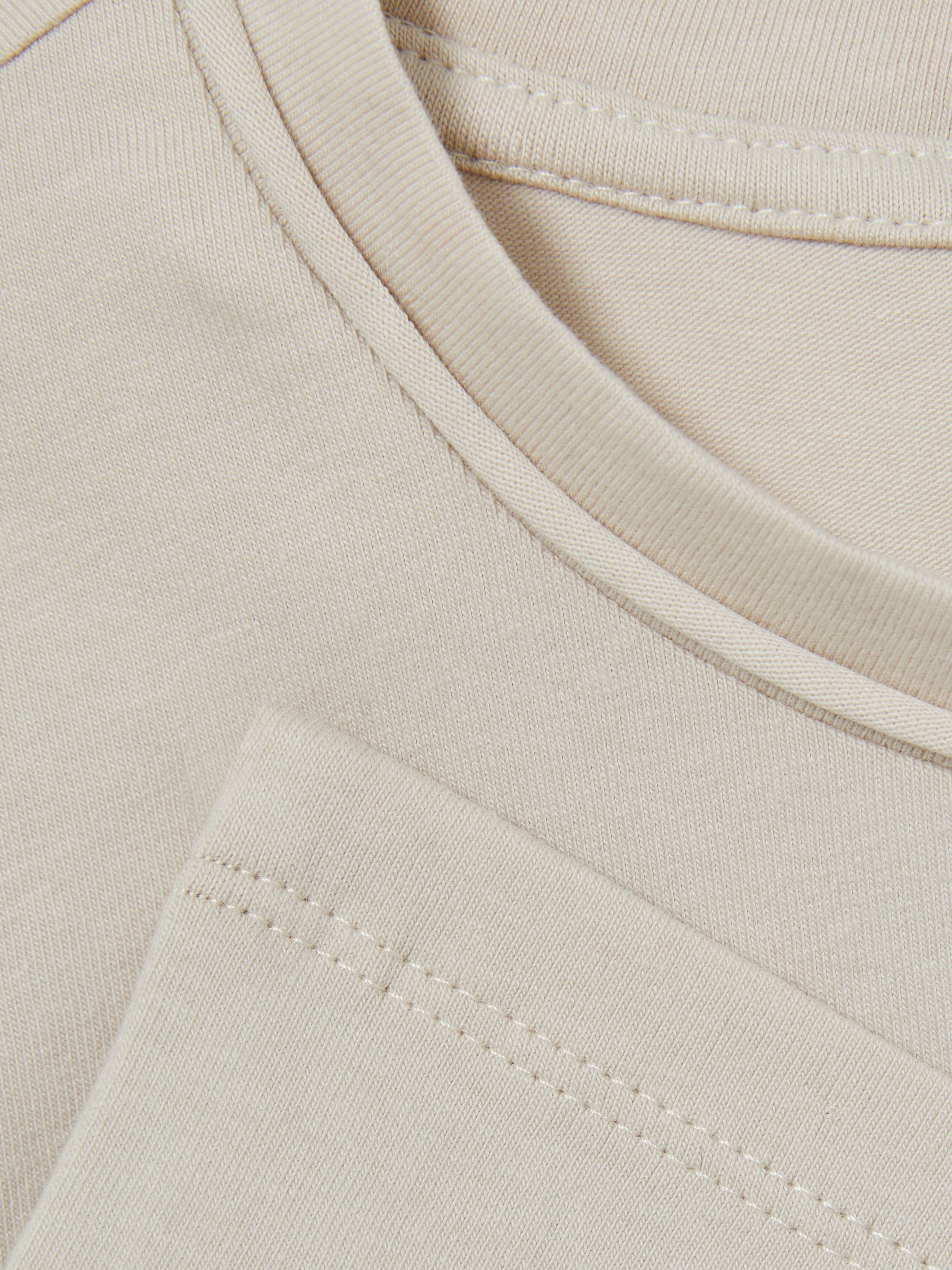13-14 yrs Cotton-Jersey Cropped T-Shirt in Taupe - Image 4 of 4