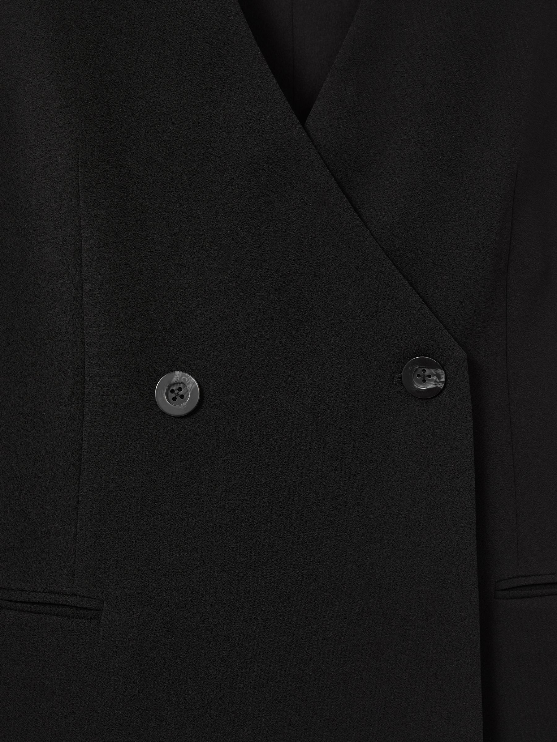 Florere Longline Black Waistcoat in Black - Image 8 of 8