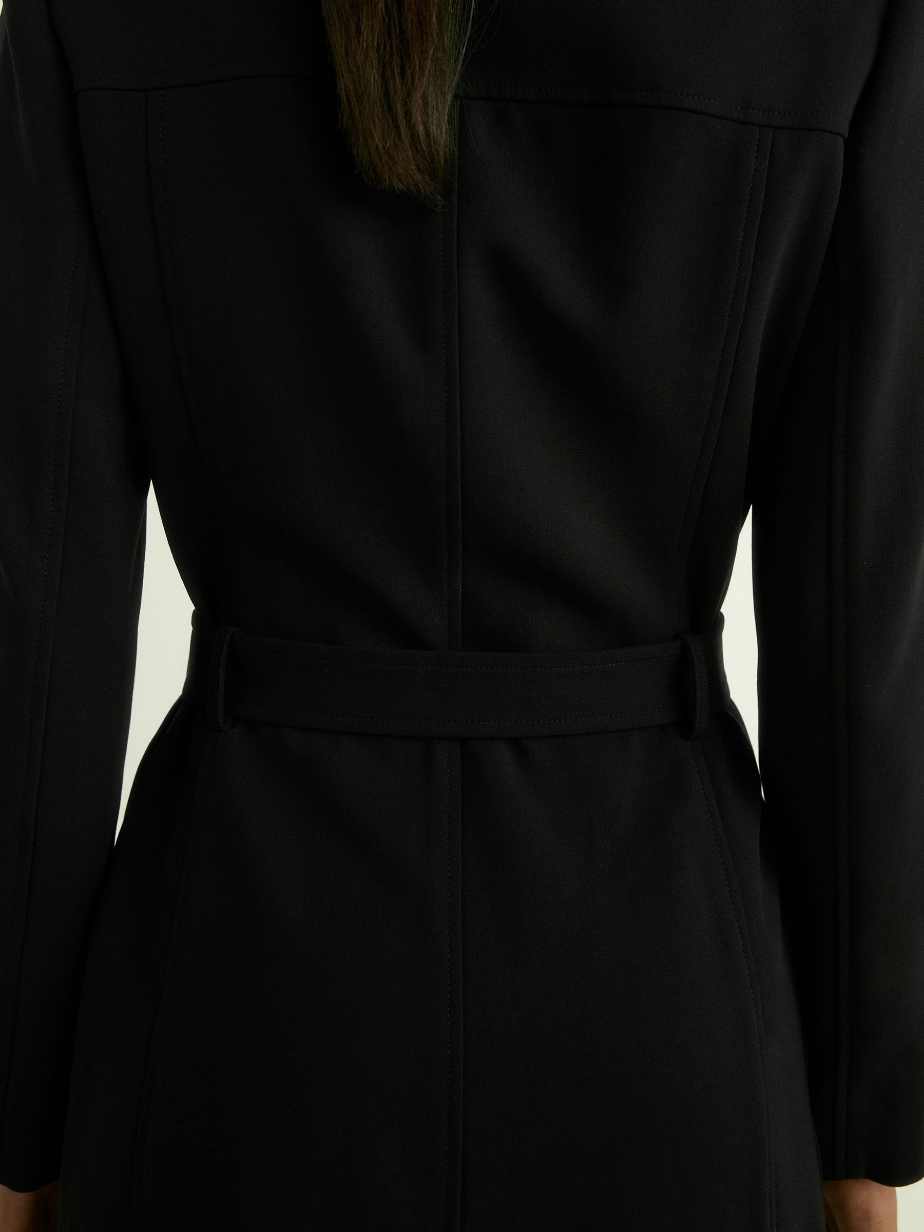 Structured Suit Midi Dress in Black - Image 5 of 7
