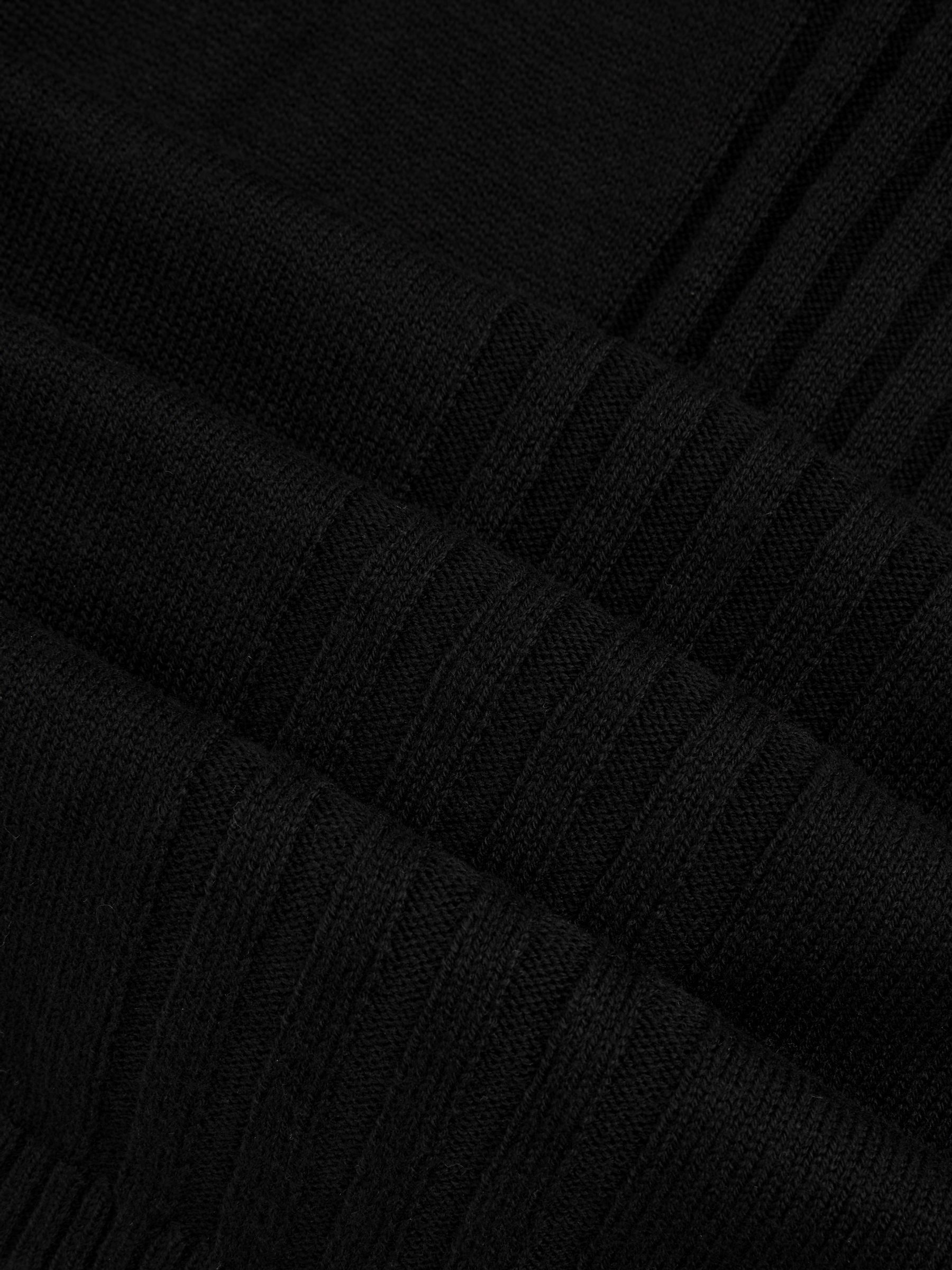 Florere Wool Blend Roll Neck Midi Dress in Black - Image 7 of 7