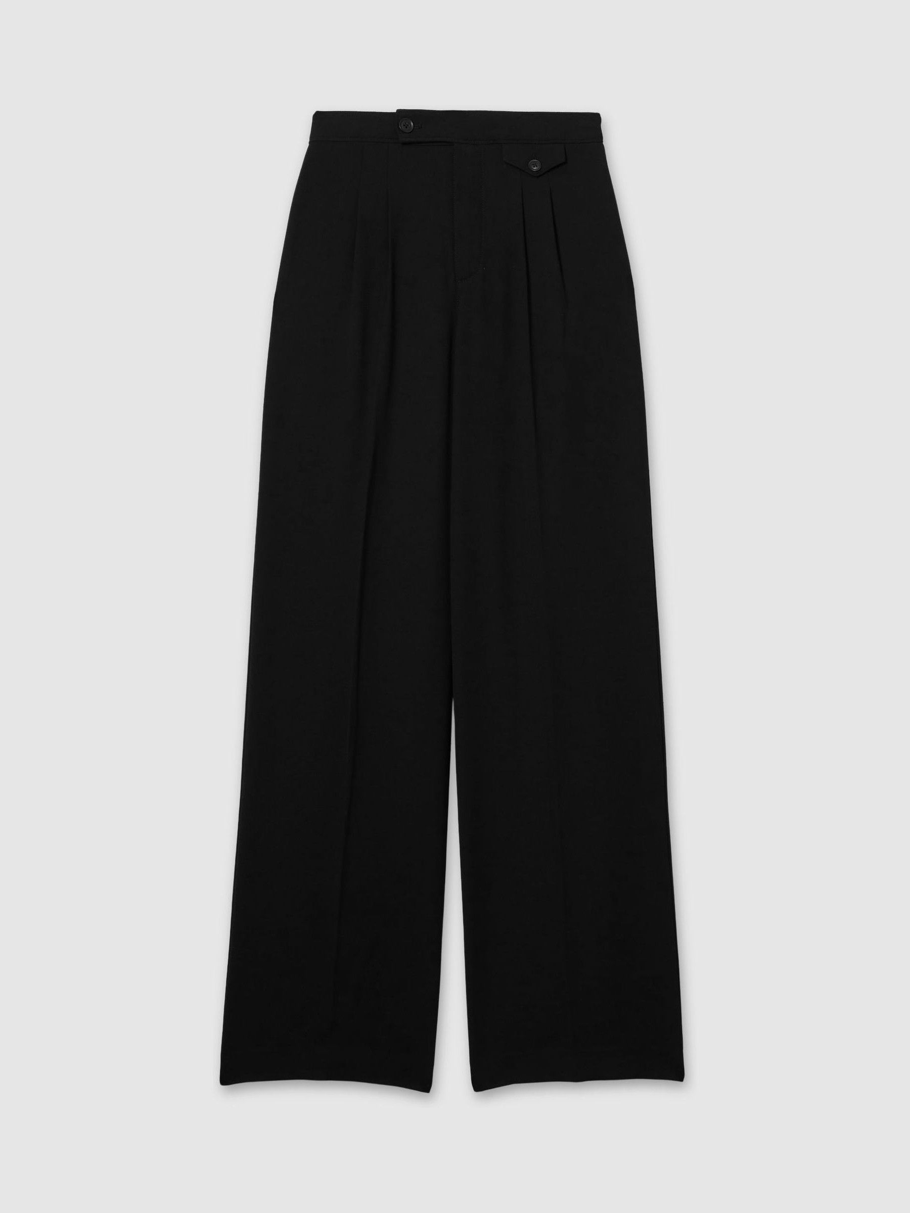 Paige High-Rise Twill Trousers in Black - Image 2 of 6