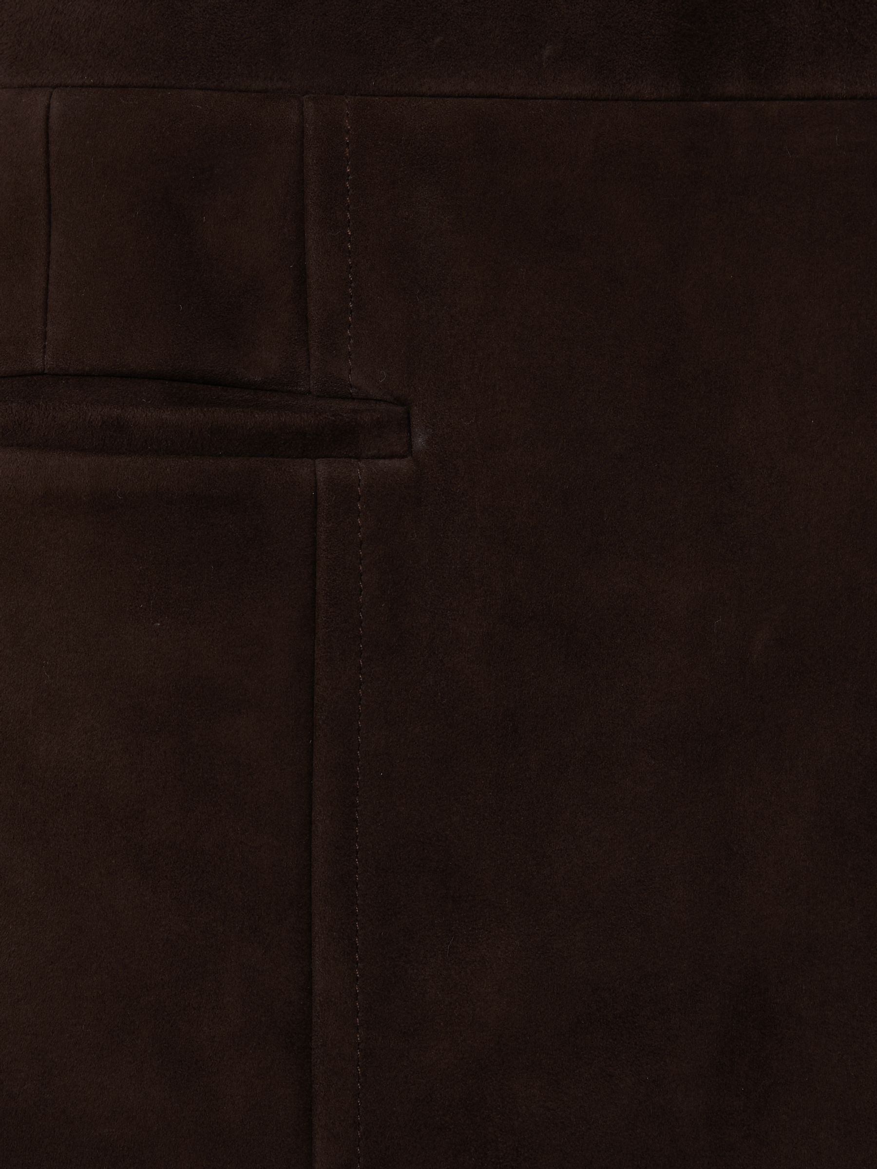 Suede Mini Skirt in Chocolate - Image 7 of 7