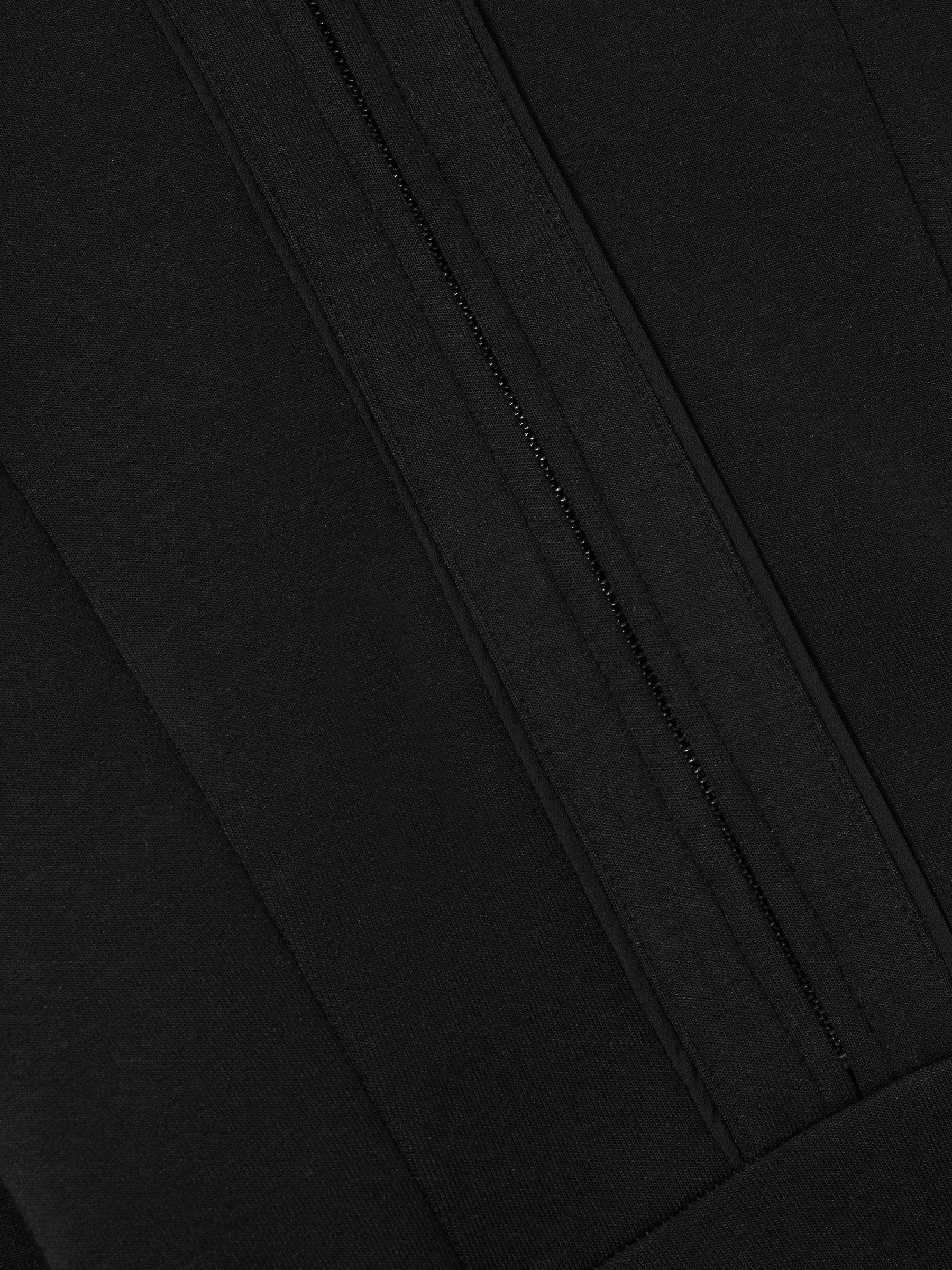 ZIp-Neck Interlock-Jersey Dress in Black - Image 6 of 6