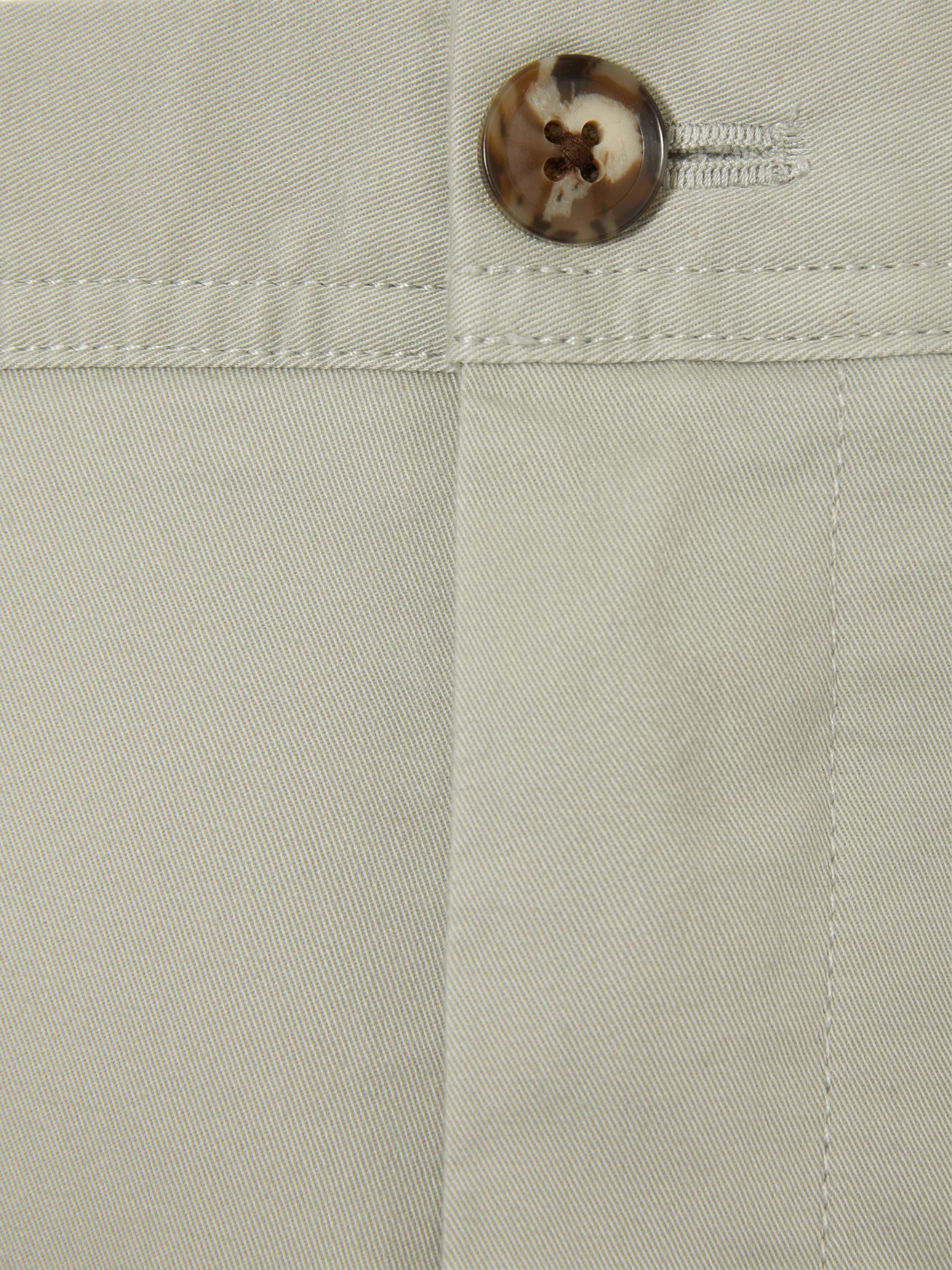 Slim Fit Washed Cotton Blend Chinos in Sage - Image 7 of 7