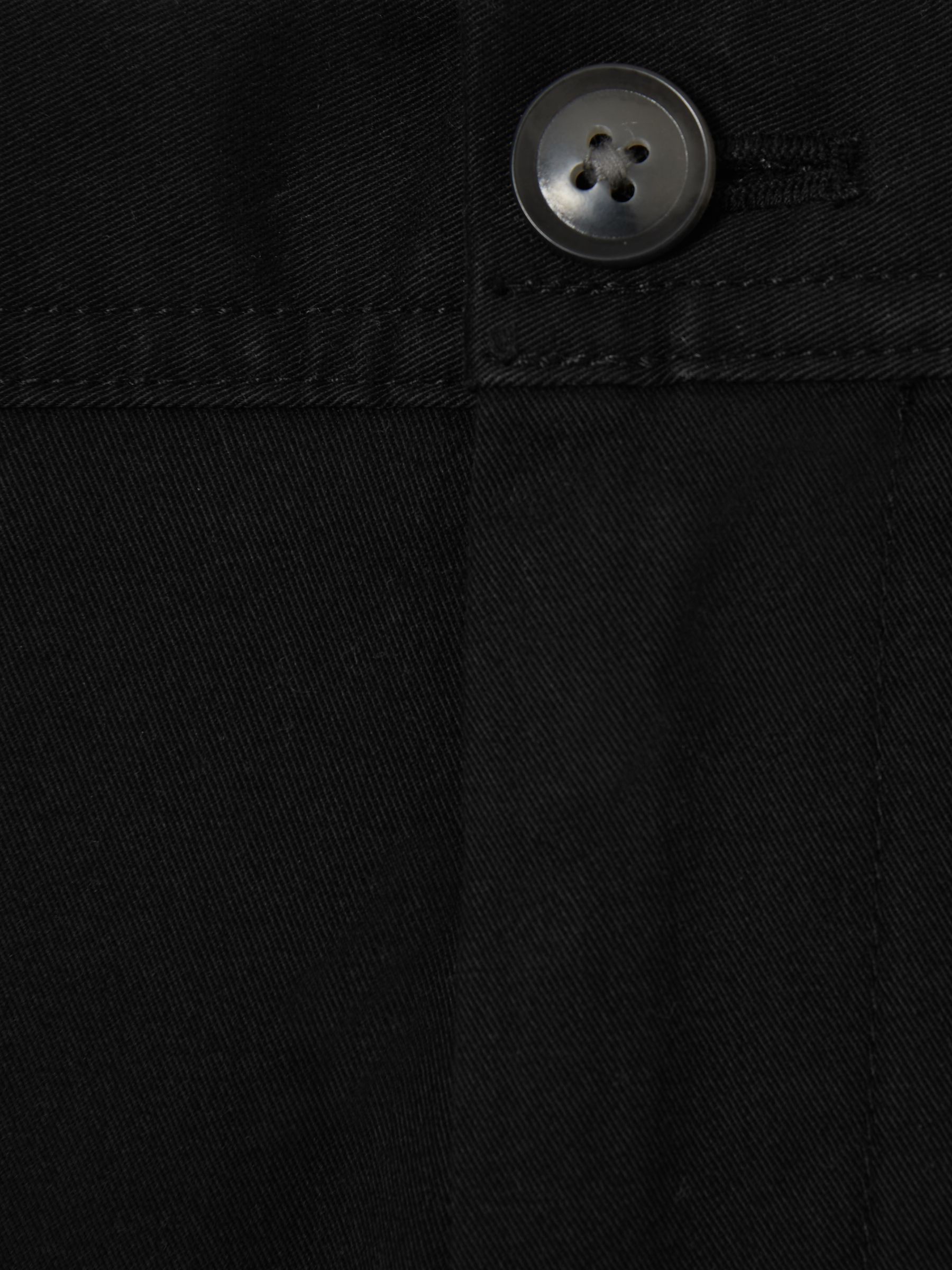 Slim Fit Washed Cotton Blend Chinos in Black - Image 6 of 6