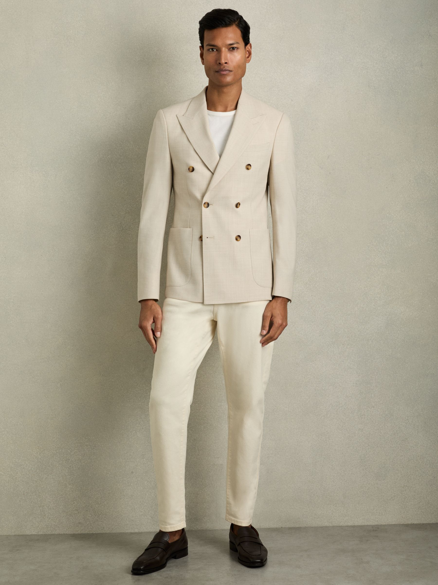 Relaxed-Fit Cropped Jeans in White - Image 1 of 6