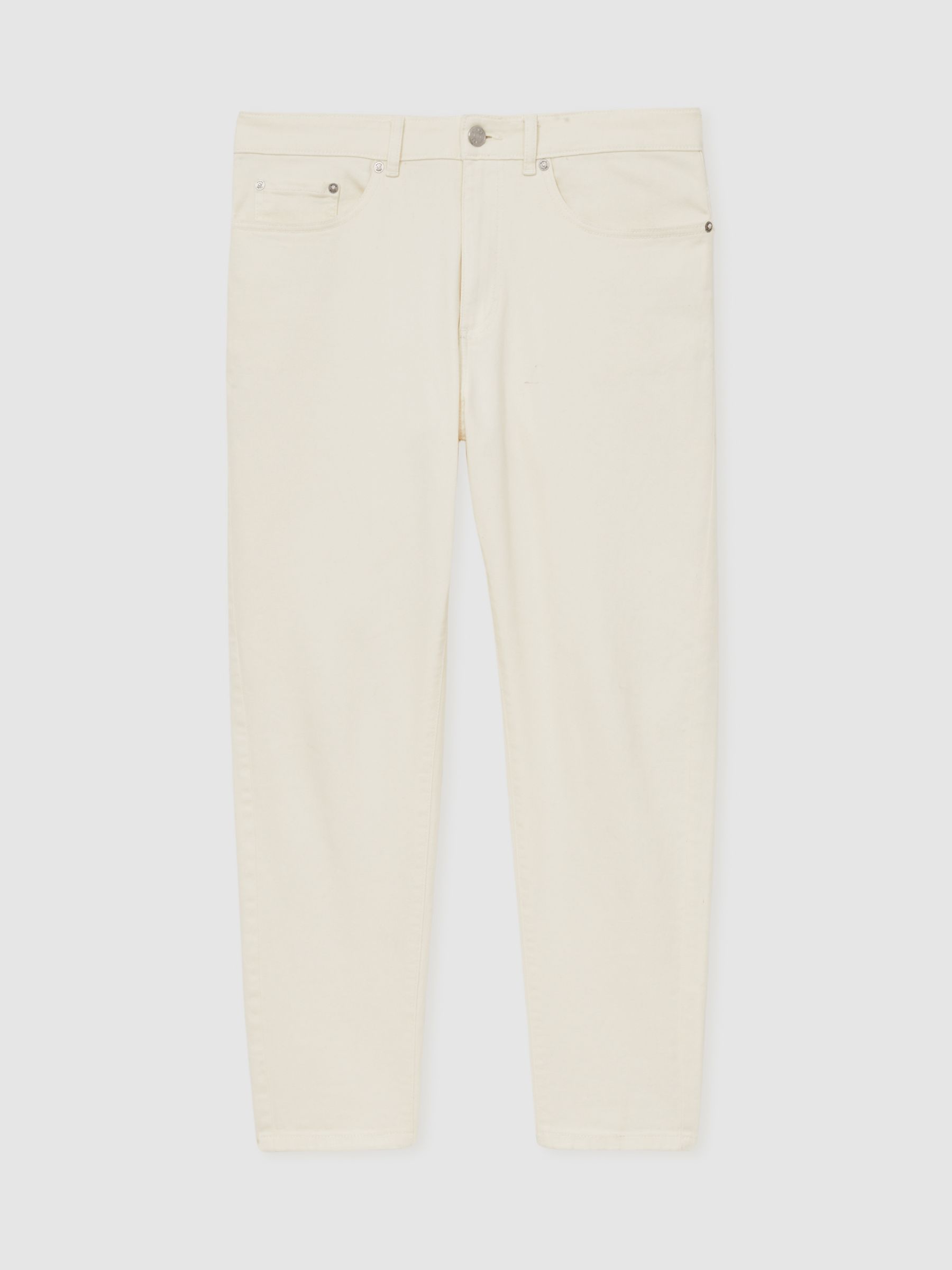 Relaxed-Fit Cropped Jeans in White - Image 2 of 6