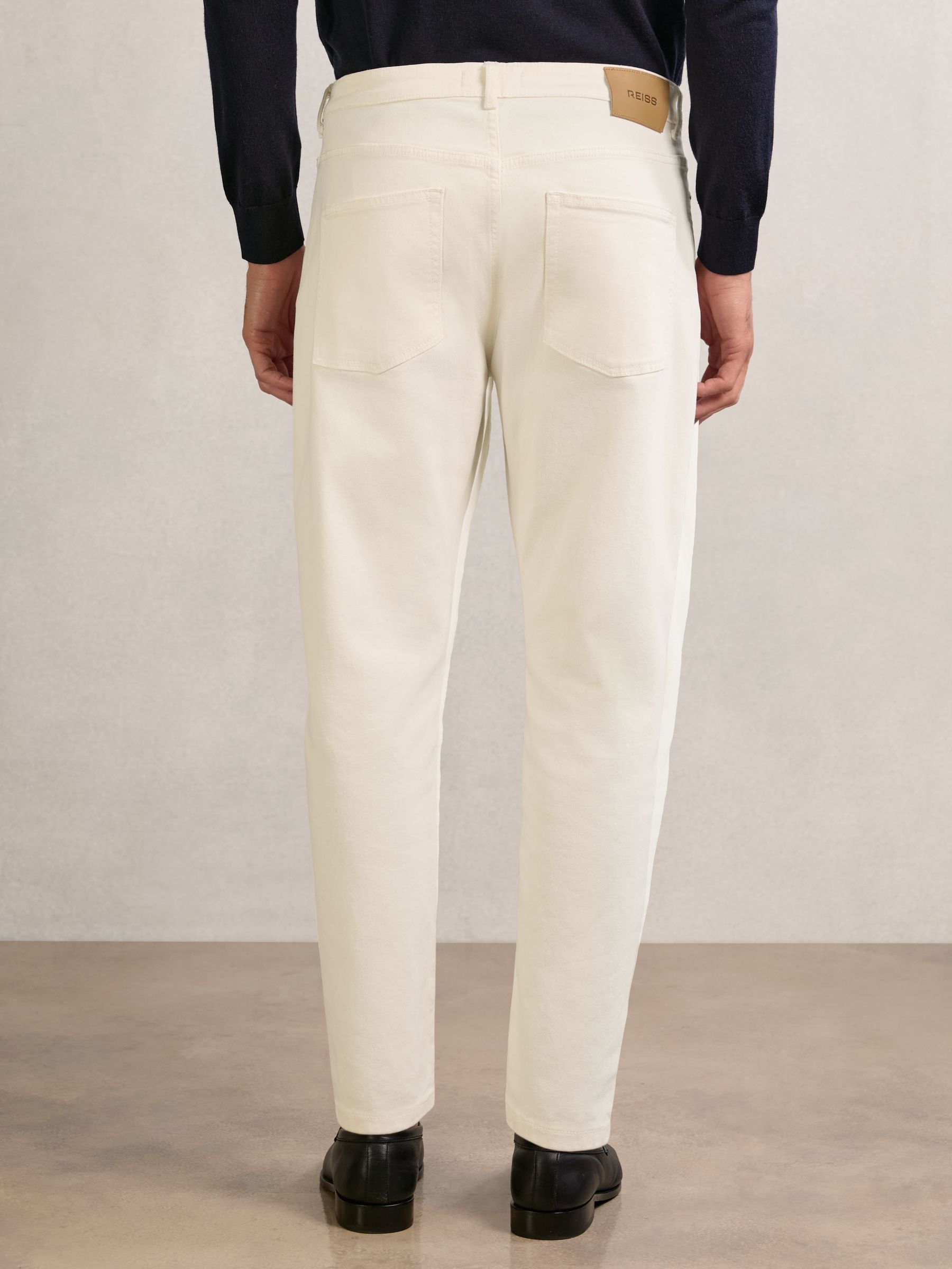 Relaxed-Fit Cropped Jeans in White - image 5