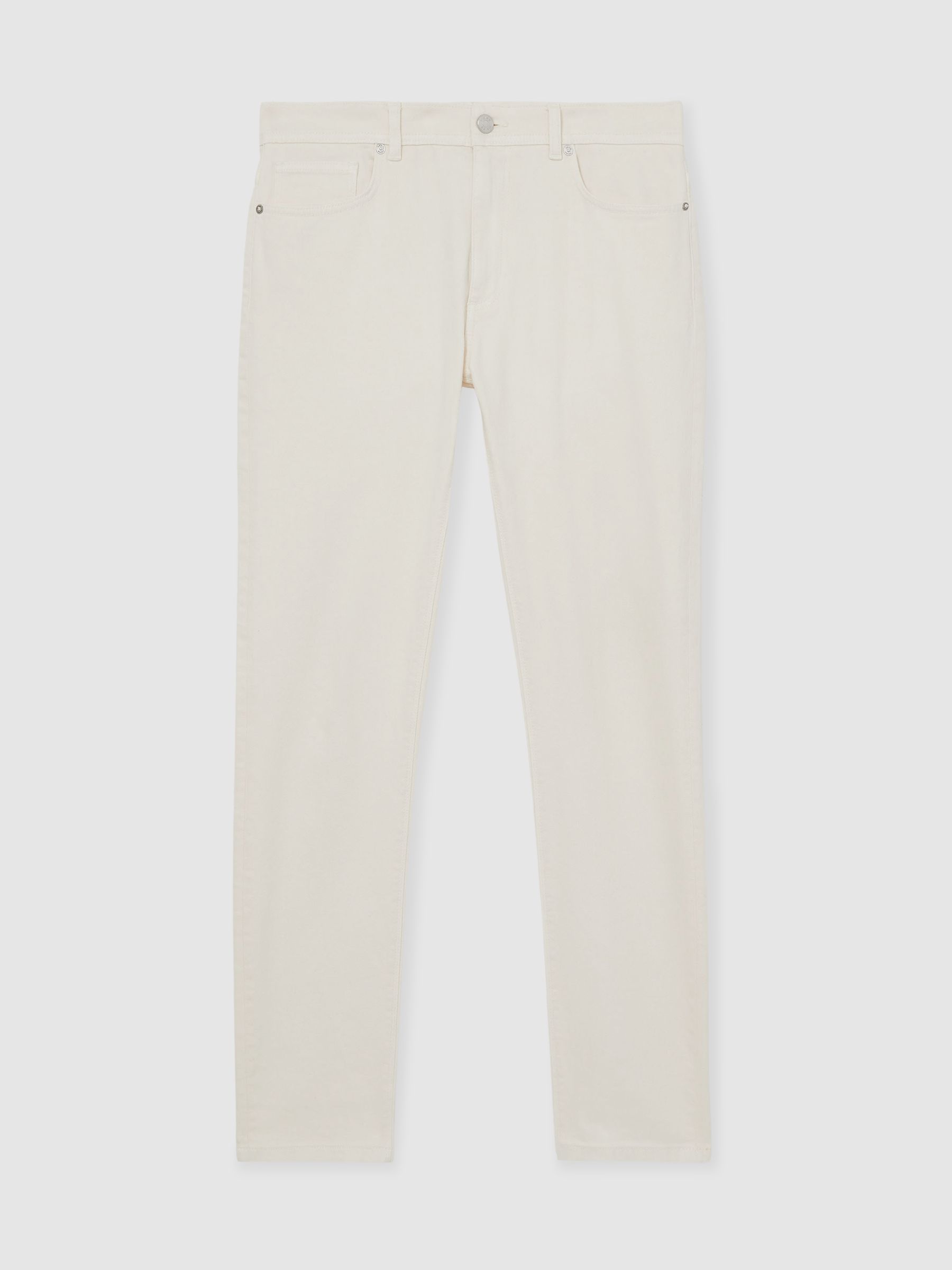 Cotton-Stretch Slim-Fit Jeans in White - Image 2 of 7