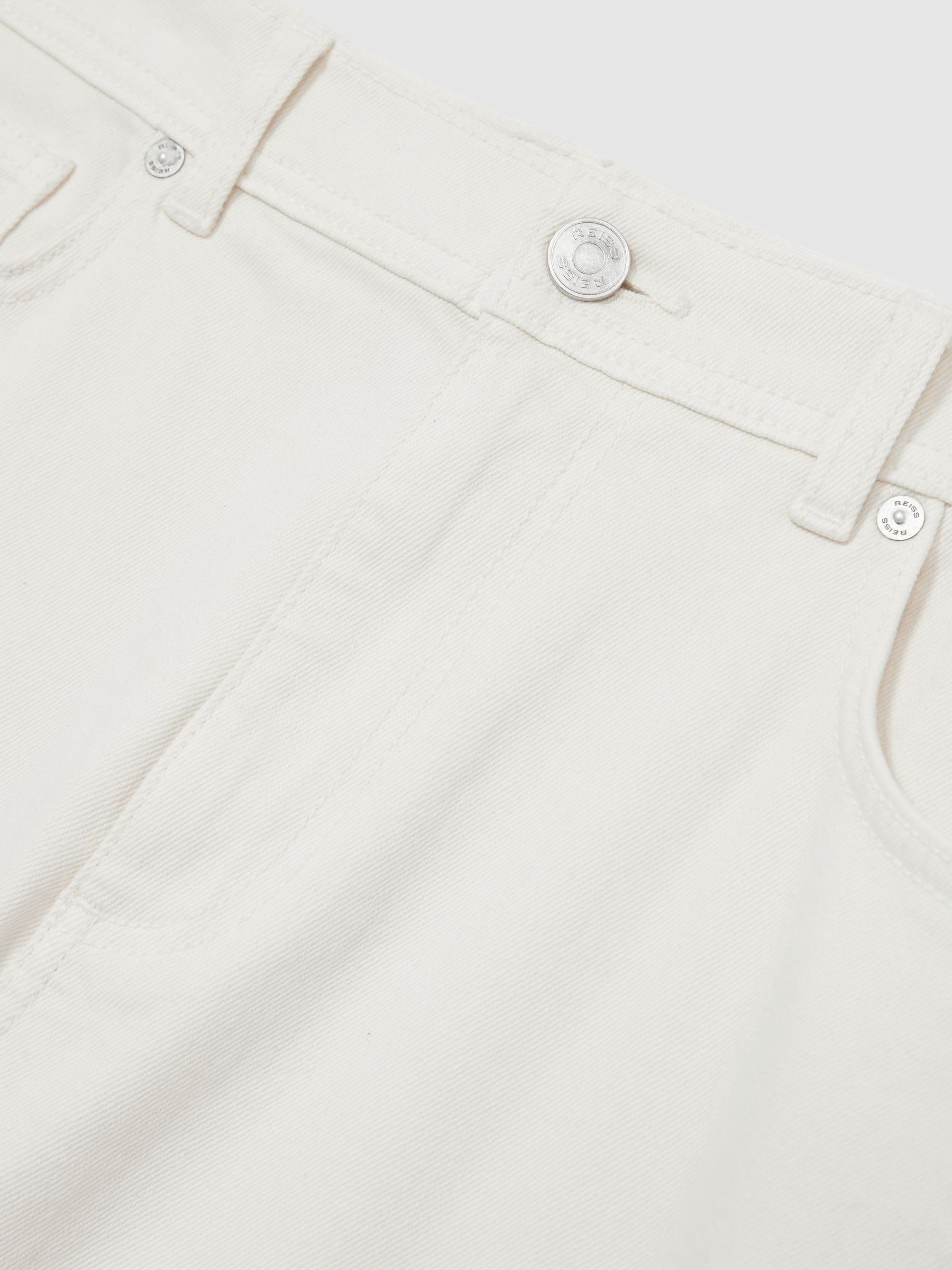Cotton-Stretch Slim-Fit Jeans in White - image 4