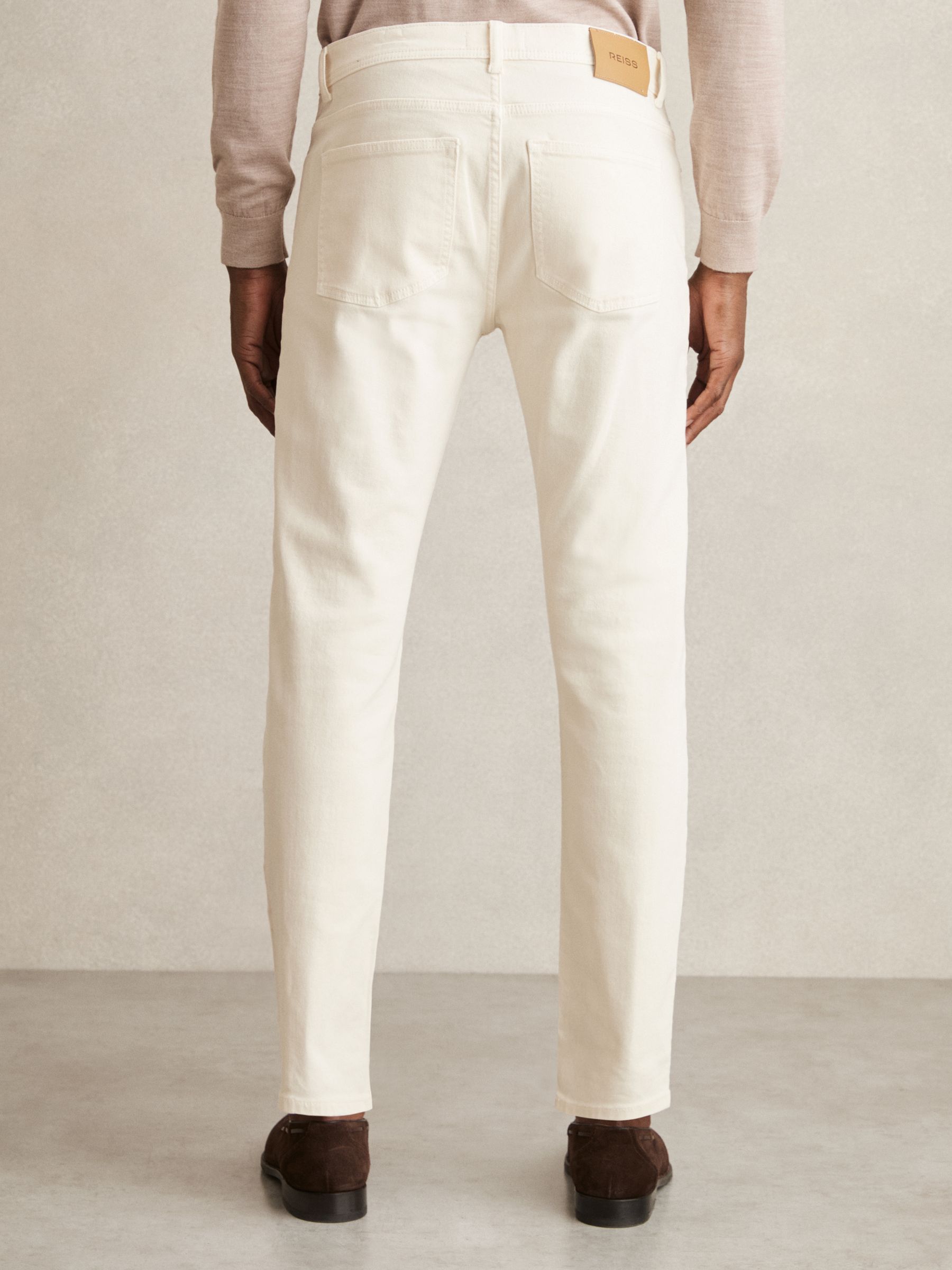 Cotton-Stretch Slim-Fit Jeans in White - Image 6 of 7